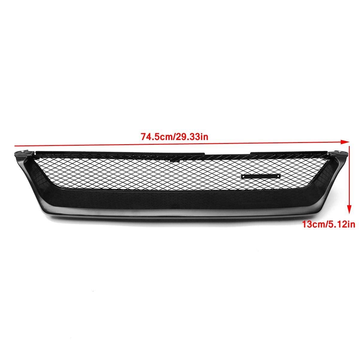 Glossy Black Racing Grille Front Bumper Cover for Toyota Corolla AE101 (1993-1997) - Wagon Style Mesh Design - Enhances Airflow & Aggressive Look - Perfect for Car Enthusiasts & Street Racing Upgrades
