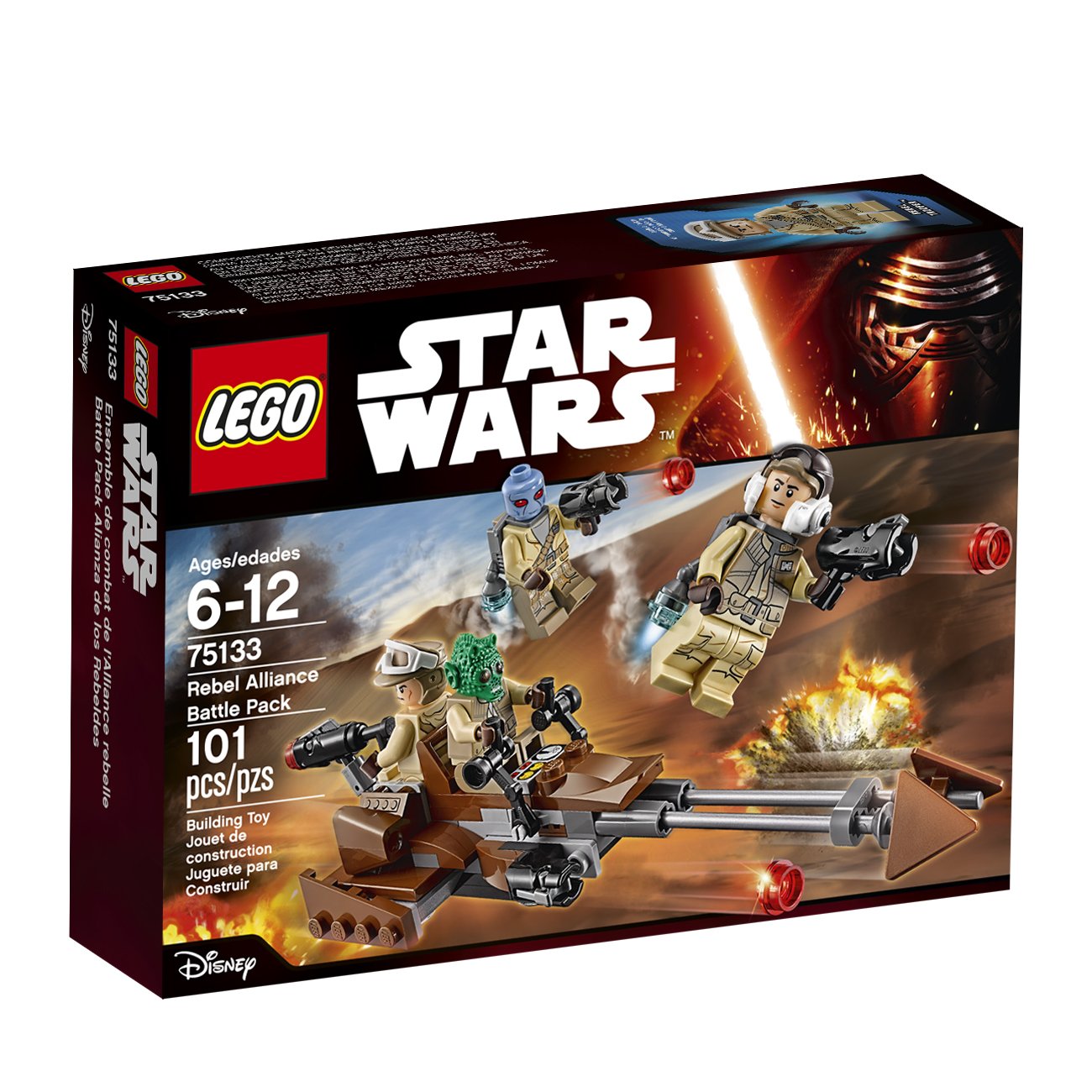 LEGO Star Wars 75133 Rebel Alliance Battle Pack (101 Pieces) - Perfect for Star Wars Fans, Collectors & Creative Play | Build Your Own Star Wars Battles & Displays