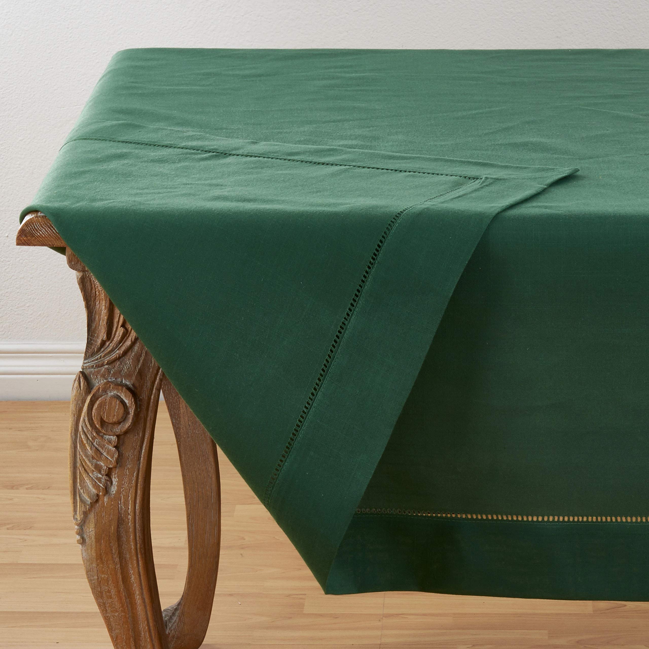 Fennco Classic Hemstitch Border Tablecloth - Navy Blue 70