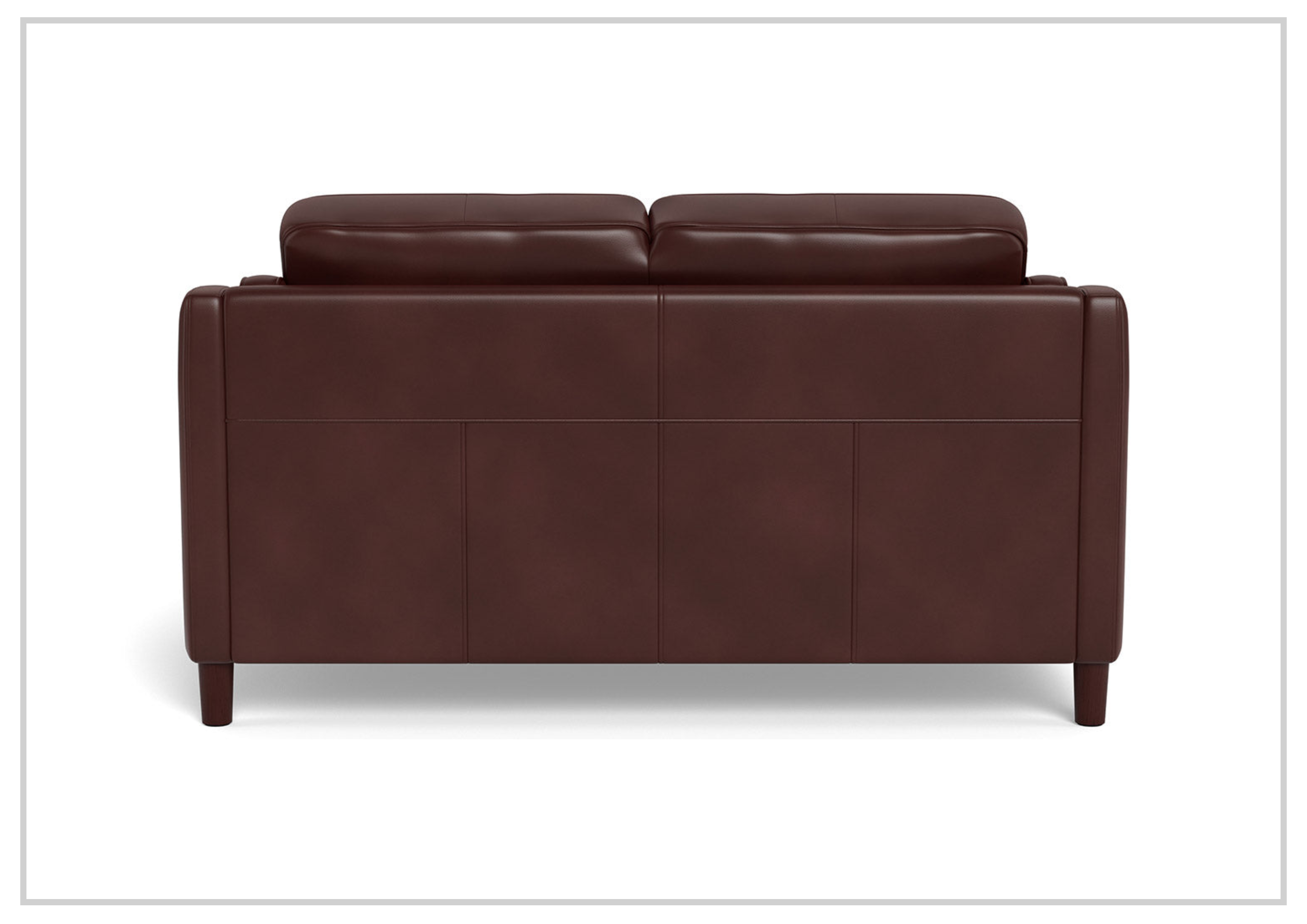 Hydeline Bella Stationary Leather Loveseat with Track Arms - Premium Faux Leather Sofa for Living Room, Office & Small Spaces - Comfortable Two-Seater Couch for Relaxing & Entertaining