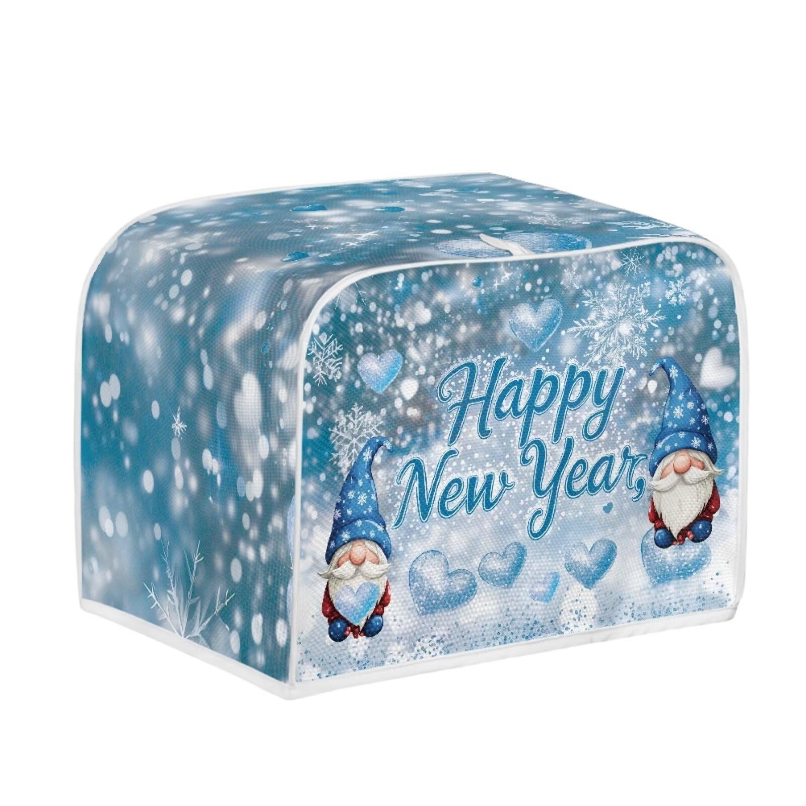 Lotusorchid Gnome Print 2-Slice Toaster Cover - Anti-Fingerprint Dust Protection for Bread Maker - Perfect for Kitchen Countertop & Holiday Decor (Christmas, New Year)