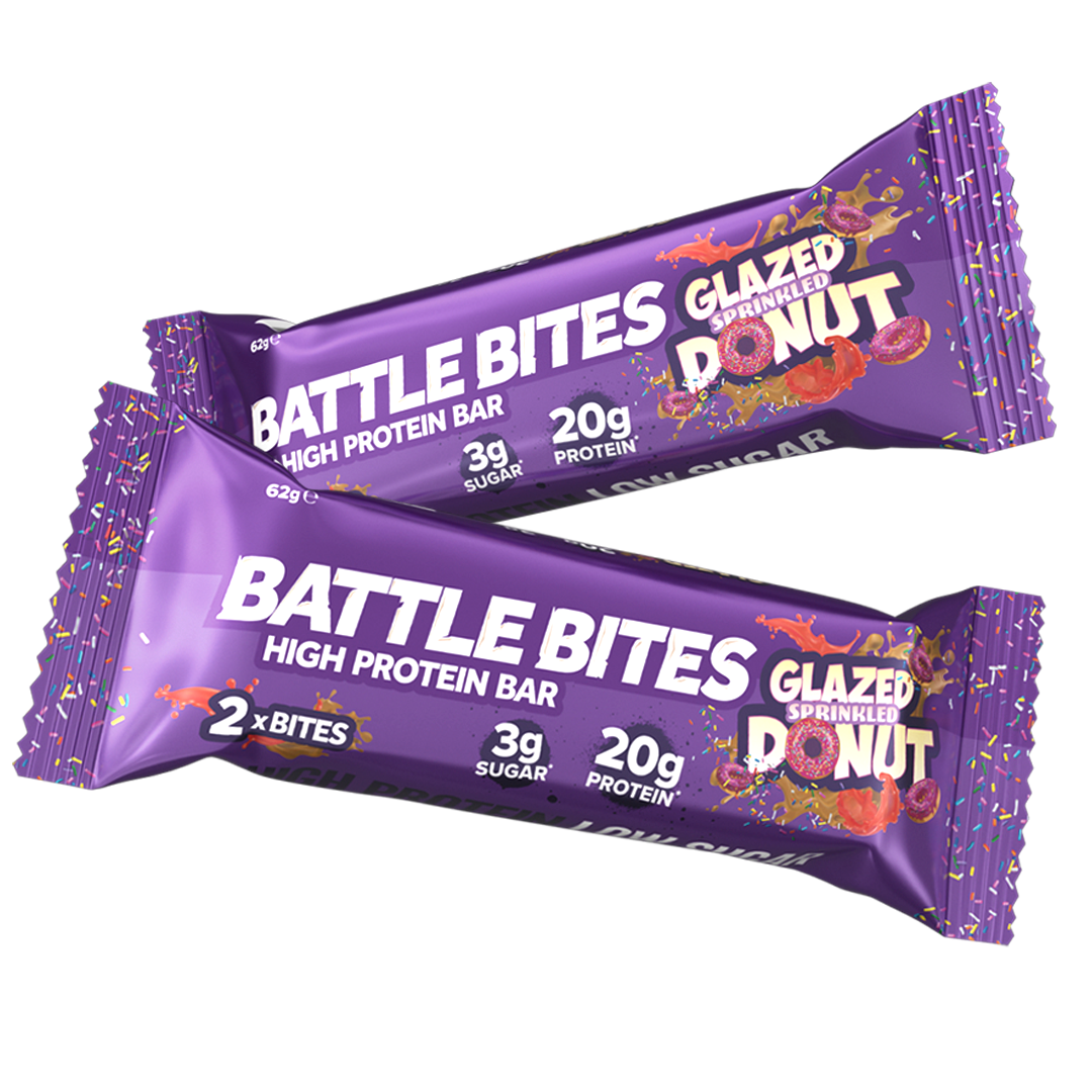 Battle Bites Protein Bars - High Protein Low Sugar Snack Bars (12 Pack, 62g Each) - Variety Pack All Flavors - Perfect for Gym, Hiking & On-the-Go Energy Boost