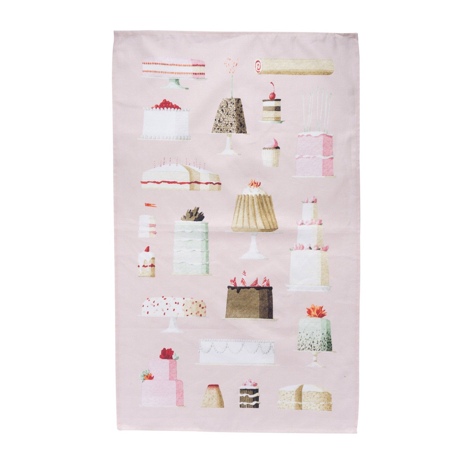 Laura Stoddart Cakes Tea Towel - Vintage Floral Cotton Kitchen Towel for Baking, Cooking & Decor - Perfect for Tea Parties, Home Decor & Gifts