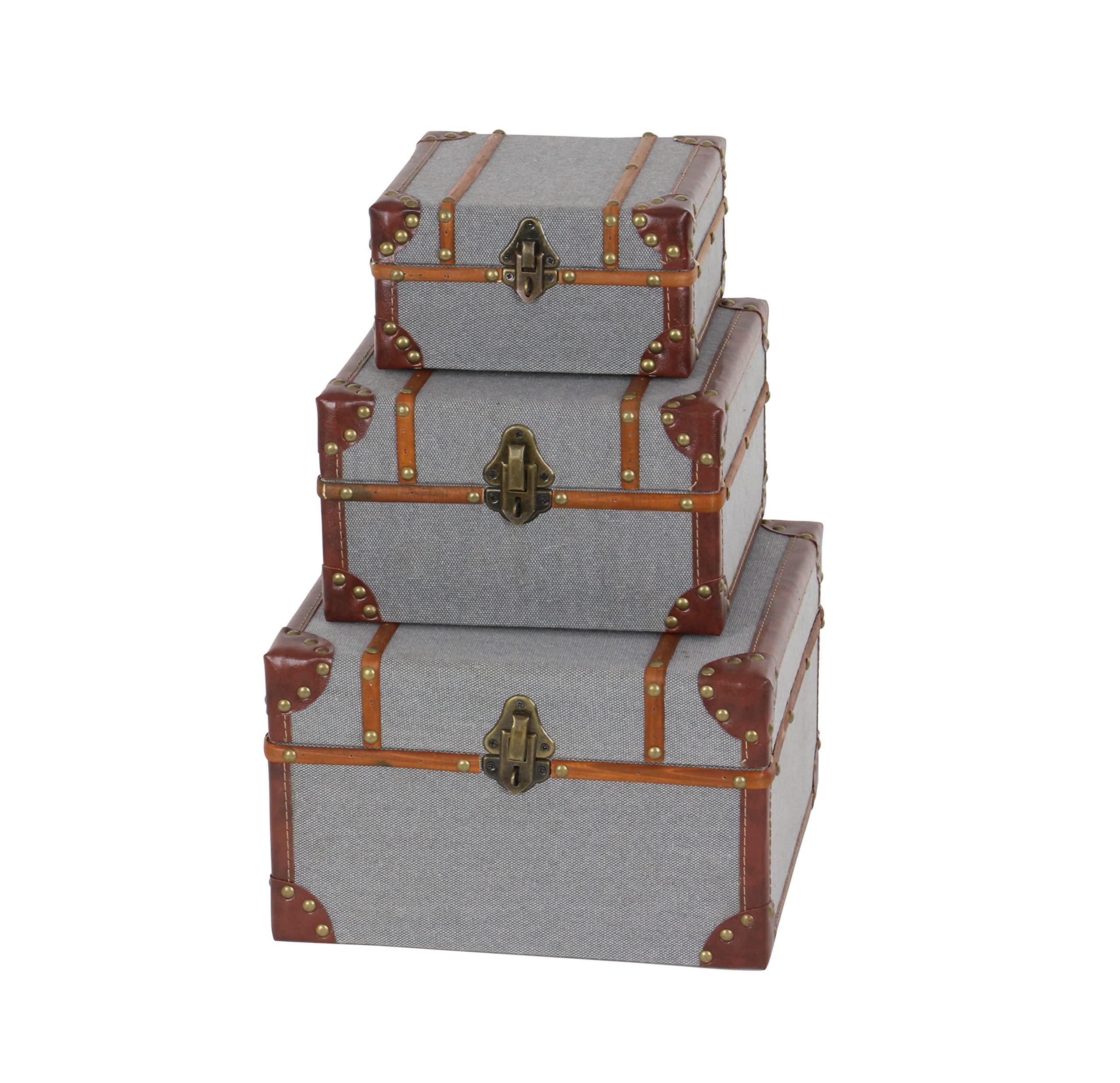 Deco 79 Wooden Decorative Storage Box Set of 3 - 8