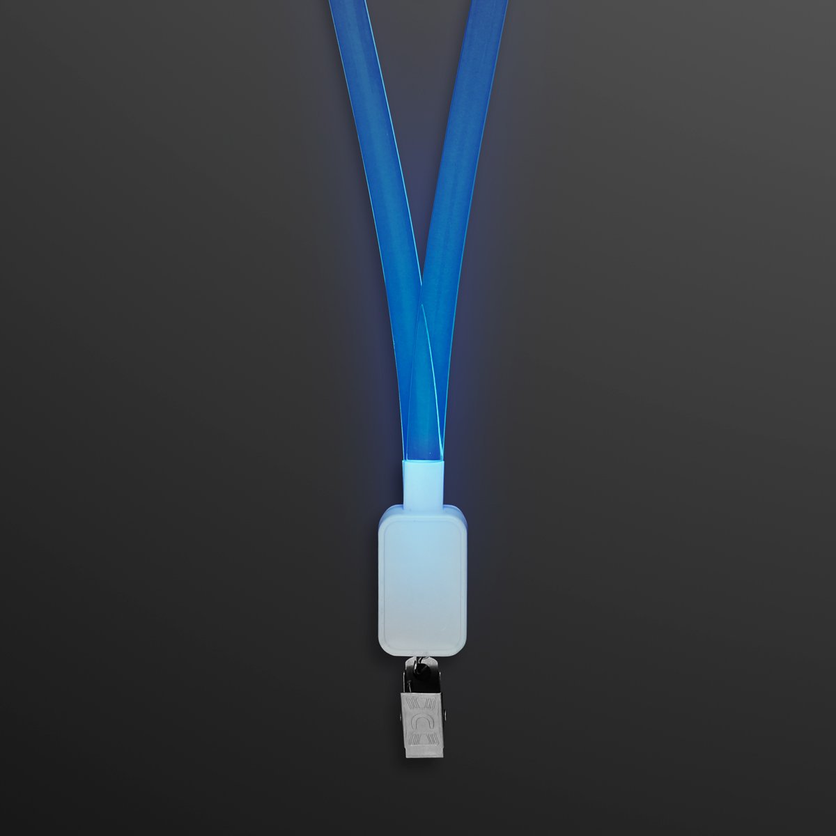 LED Light Up Lanyard Badge Holders (Blue) - Perfect for Events & Conferences