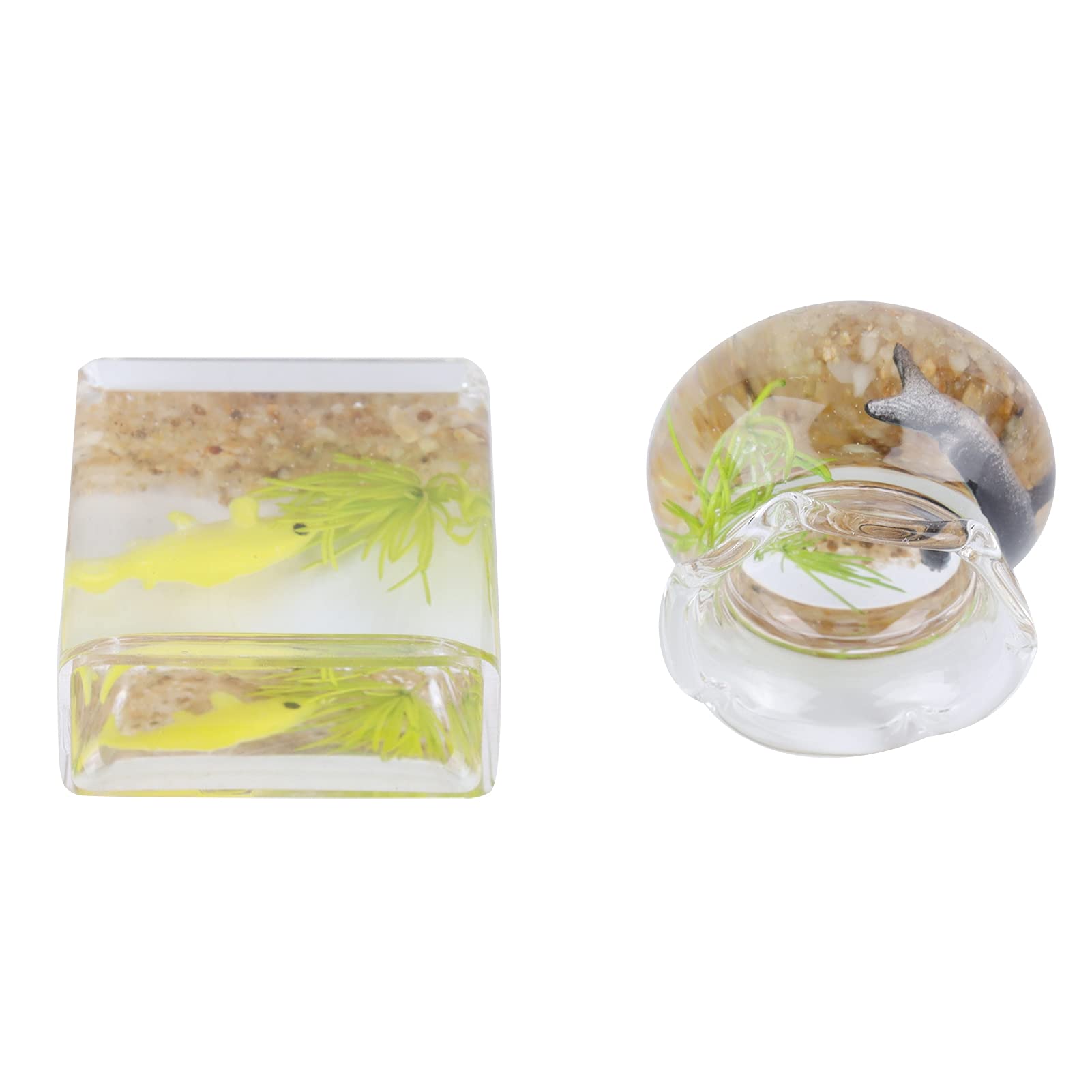 Tnfeeon 1:12 Scale Miniature Fish Bowl - Clear Glass Dollhouse Accessory for Realistic & Minimalist Decor | Perfect for Dollhouse Displays, Fairy Gardens & Miniature Scenes