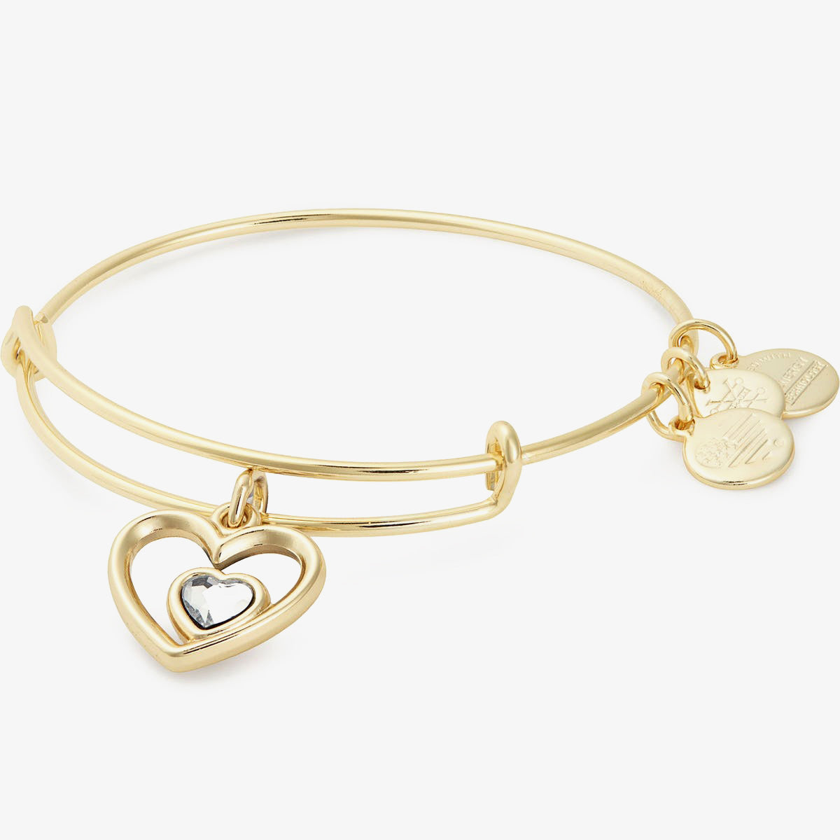 Heart in Heart Charm Bangle - Elegant Sterling Silver Bracelet for Women | Perfect Gift for Valentine's Day, Anniversary & Romantic Occasions