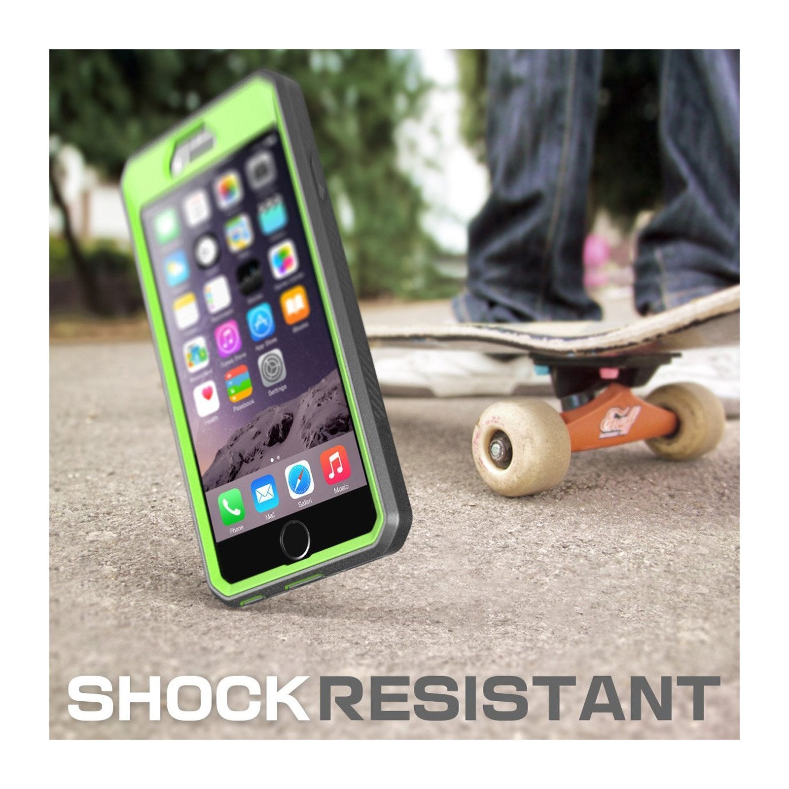iPhone 6 / 6S Unicorn Beetle Pro Full Body Rugged Holster Case with Built-in Screen Protector - Shockproof, Dirtproof & Drop Protection - Perfect for Outdoor, Construction & Active Lifestyle (Green)