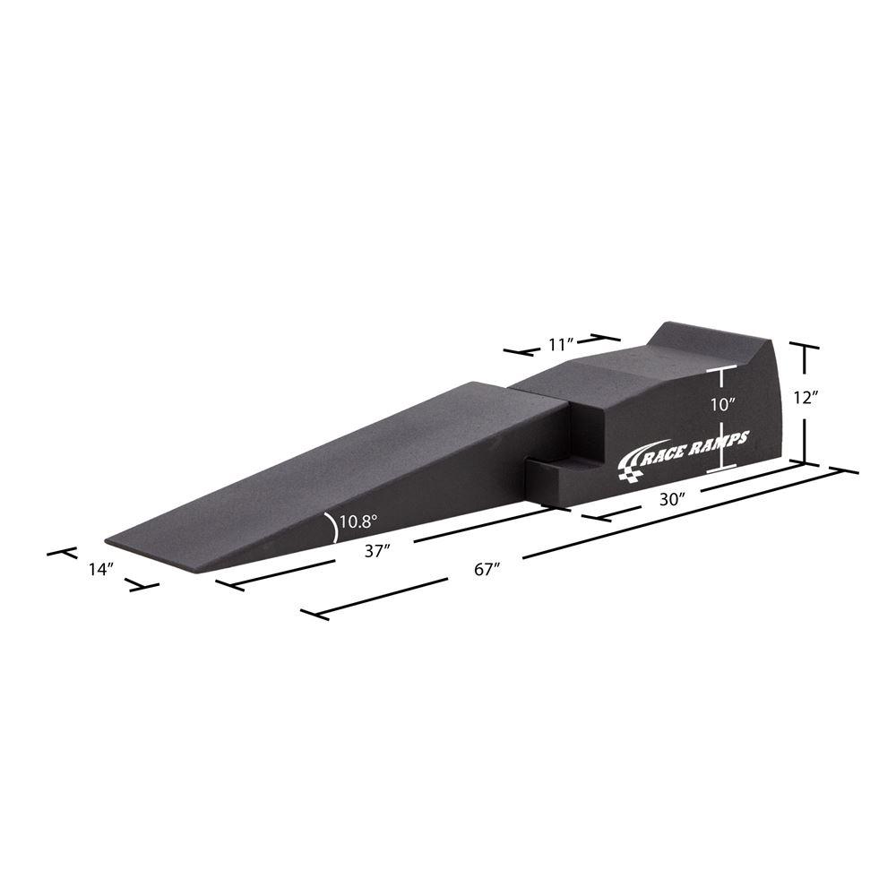 Race Ramps 67 XT Car Ramps - 10.8 Degree Approach Angle for Easy Vehicle Loading - Perfect for Low-Clearance Cars, Sports Cars, and Motorcycles