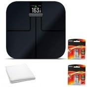 Garmin Index S2 Smart Scale - Wireless Body Composition Analyzer for Weight, Body Fat, Muscle Mass, Bone Mass & Body Water - Black (010-02294-02) | Perfect for Home Gym, Fitness Tracking & Health Monitoring