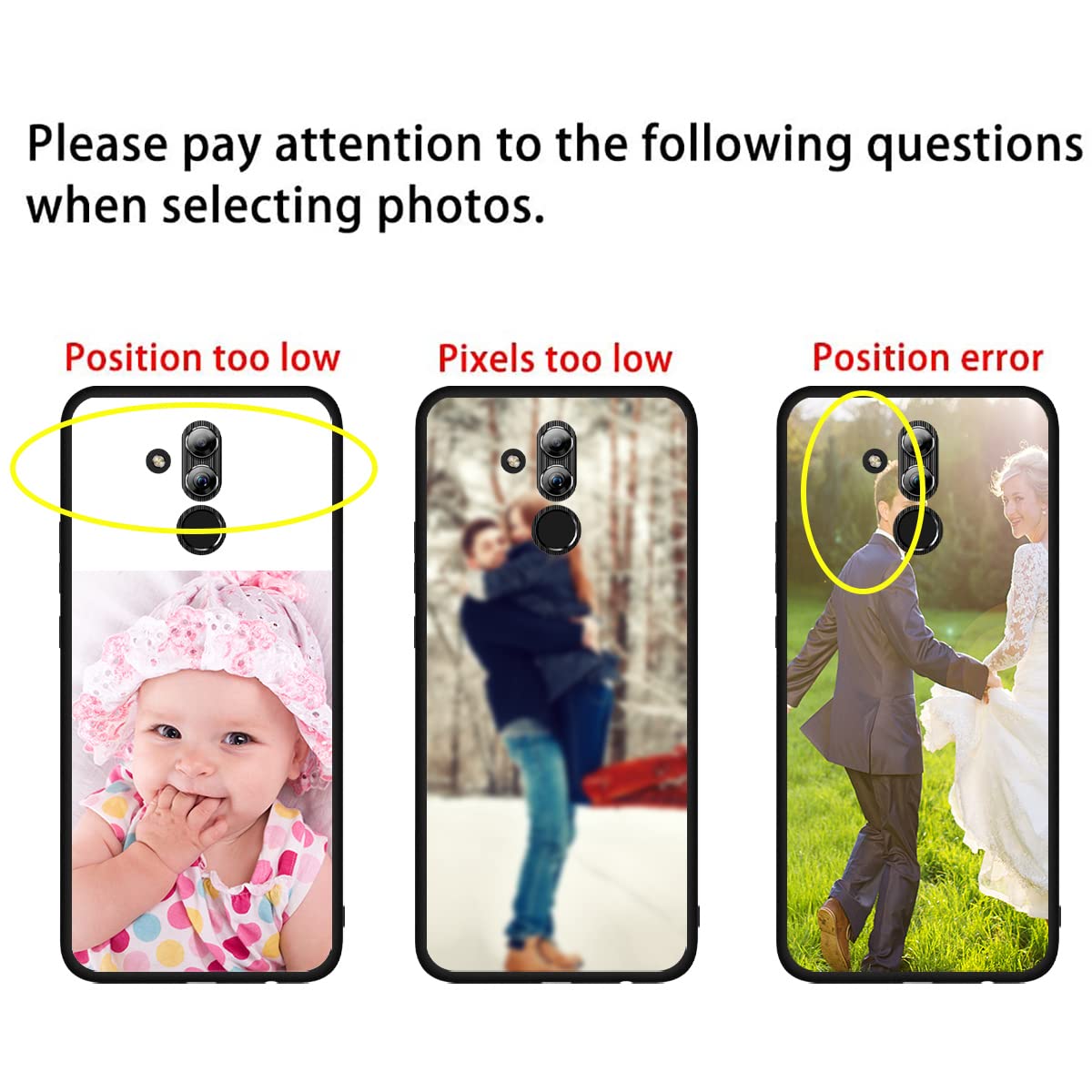 Custom Huawei Honor 7X Phone Case with Personalized Picture - Shockproof Silicone Soft Candy Case - Christmas Birthday Gift Idea - Protective Black Phone Cover - Perfect for Everyday Use, Travel & Special Occasions