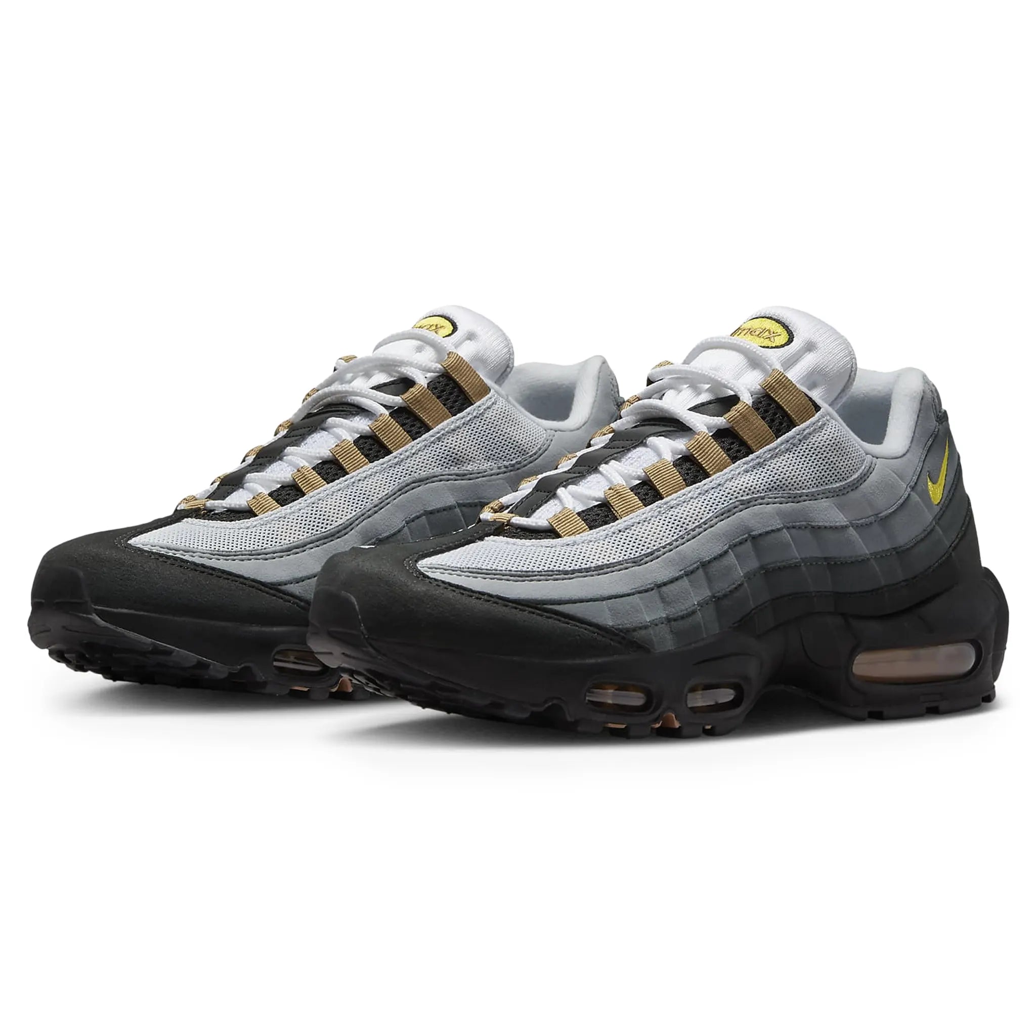 Nike Air Max 95 Icons Yellow Strike Running Shoes for Men - Lightweight Cushioned Sneakers for Jogging, Gym Workouts & Casual Wear