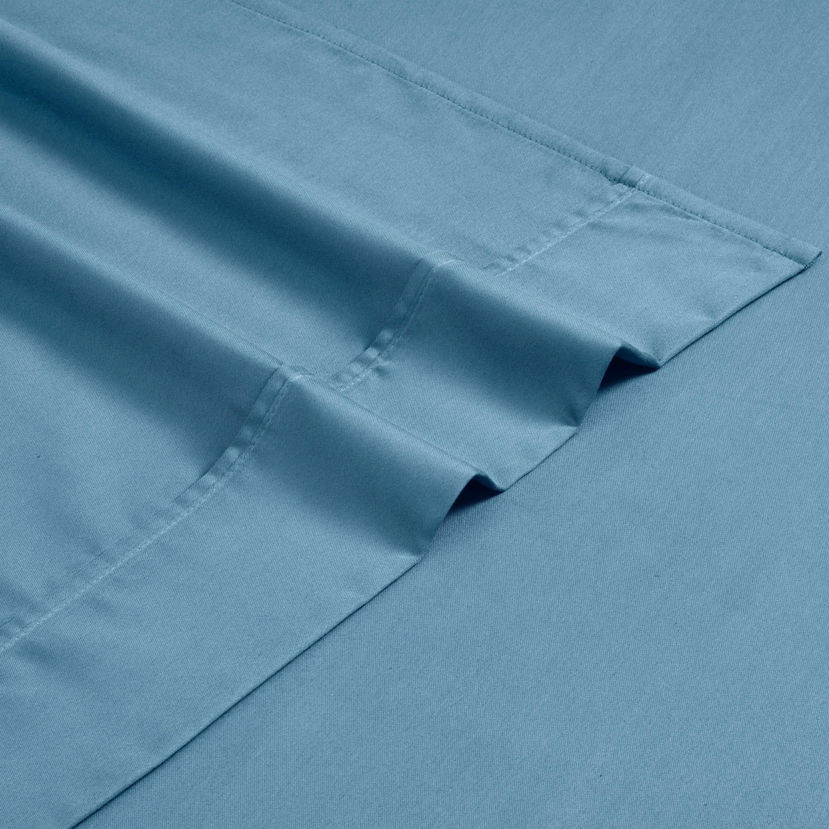 1200 Thread Count Cotton Rich Solid Deep Pocket Bed Sheet Set - Queen Size, Ultra Soft & Breathable - Perfect for Luxury Hotels, Guest Rooms & Master Bedrooms