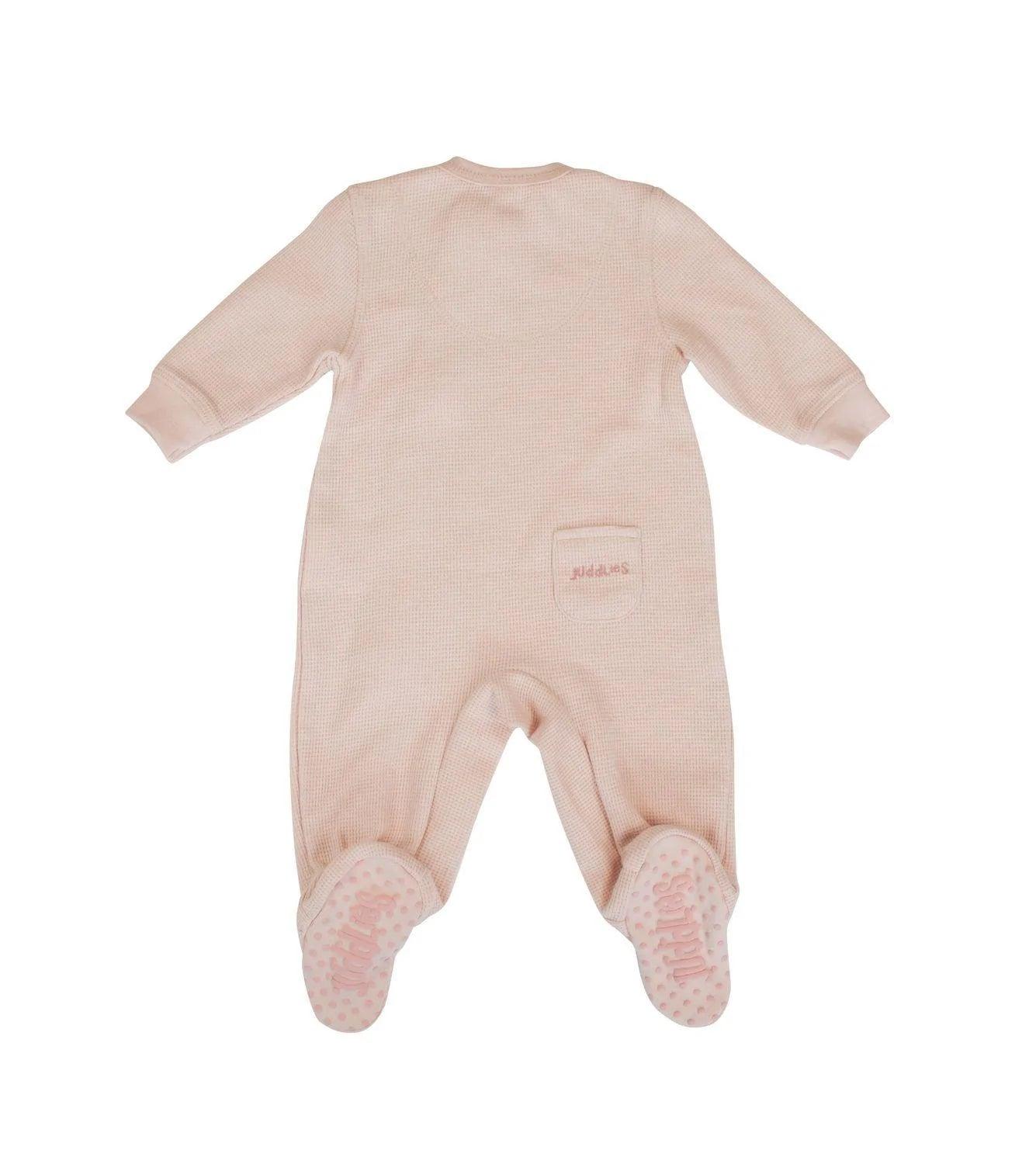 Juddlies Mini Waffle Collection Footed Sleeper - Soft Baby Pajamas with Non-Slip Soles for Newborns & Toddlers | Perfect for Bedtime, Playtime & Photo Shoots