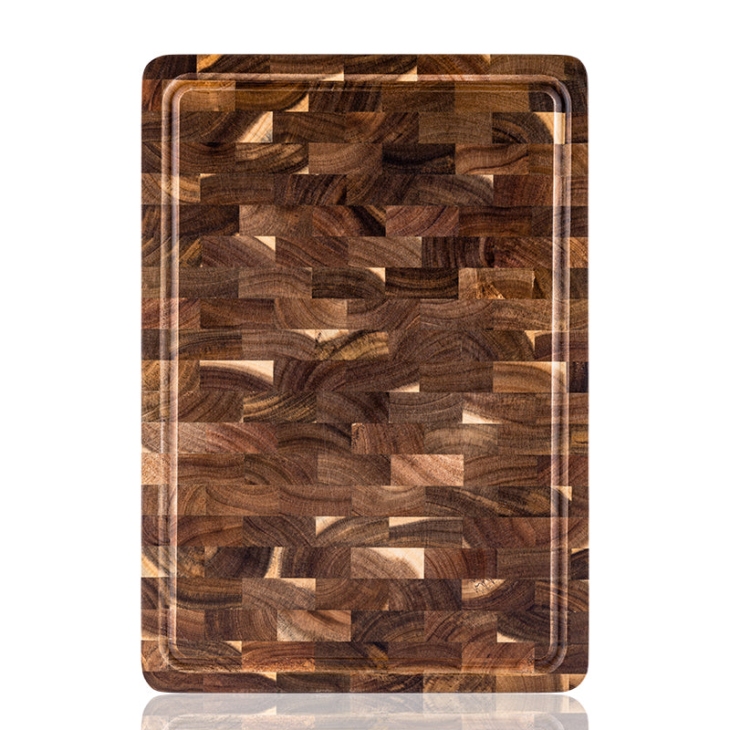Premium Personalized Double-Sided Walnut End Grain Cutting Board - Engraved Custom Wood Chopping Block for Kitchen, BBQ & Gift Giving