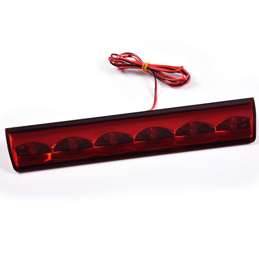 CHEDA 3rd Brake Light LED Bar - Red Lens Clear Housing, Compatible with Cargo Lamps & Tail Lights | AT-LED-36R | Perfect for Trucks, SUVs & Trailers for Enhanced Safety & Visibility
