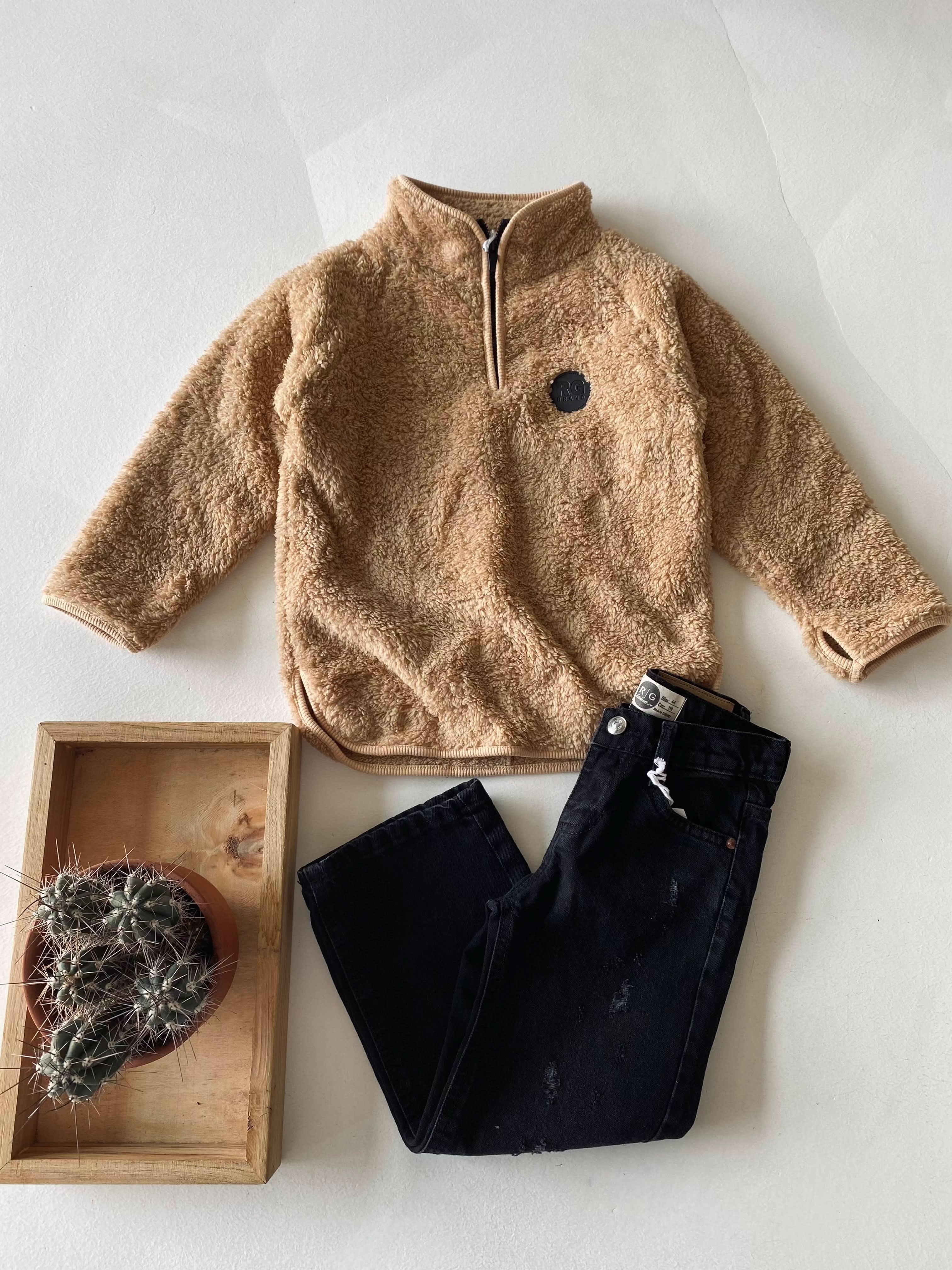 Unisex Kids' Fleece Hoodie with Faux Fur Trim - Cozy & Stylish for Boys & Girls - Perfect for Winter, Outdoor Play & Casual Wear