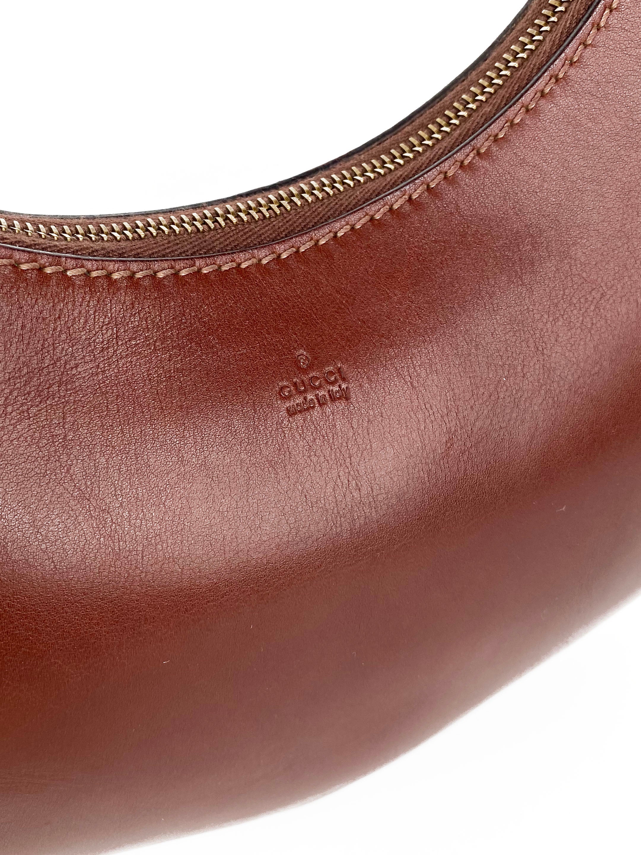 Authentic Gucci Vintage Burgundy Hobo Bag - Luxury Leather Shoulder Purse for Women, Perfect for Casual Outings, Travel & Everyday Use