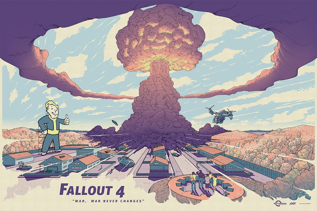 Fallout 4 Video Game Poster - High Quality Art Print for Gaming Room Decor, Wall Art for Gamers & Collectors | Perfect for Bedroom, Office, or Game Room Display