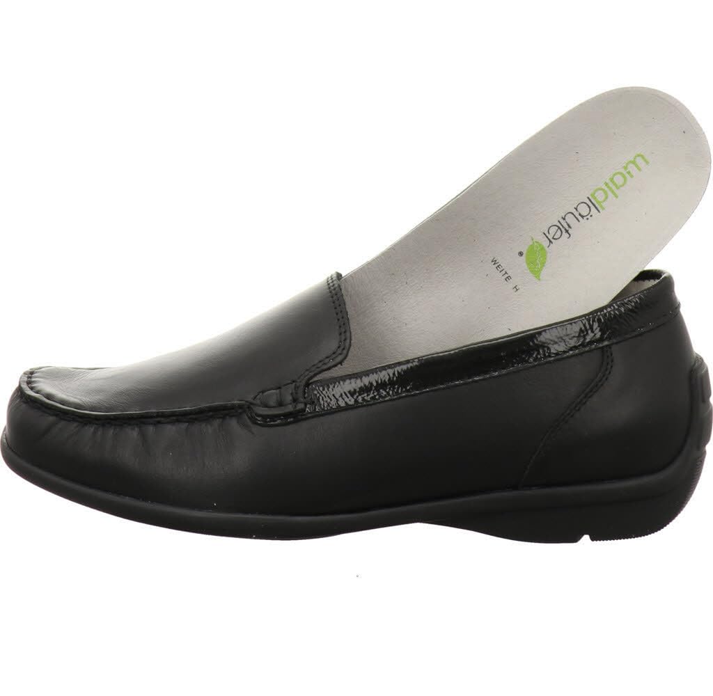 Waldläufer Women's Comfortable Leather Loafers - Slip-On Casual Shoes for Work, Office & Everyday Wear