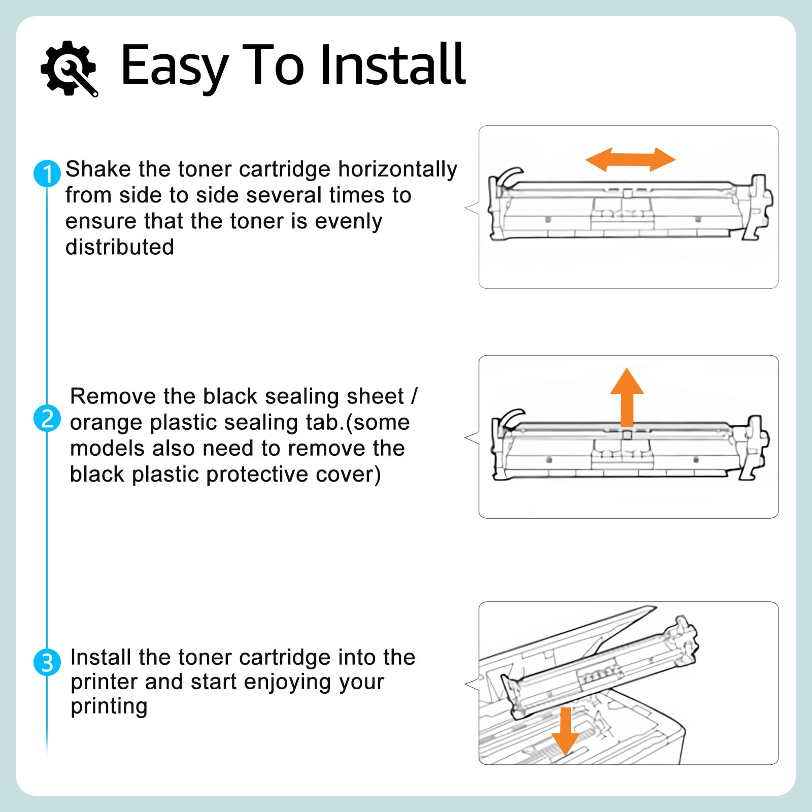 Greencycle 1 Pack Black Toner Cartridge Replacement for Dell 1100/De1110 (310-6640, 310-7660) - Compatible with Laser Printers - Ideal for Home & Office Printing Needs