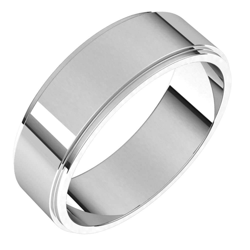6mm Sterling Silver Flat Edge Wedding Band Ring for Women – Elegant Bridal Jewelry, Perfect Gift for Her – Ideal for Engagements, Anniversaries & Special Occasions