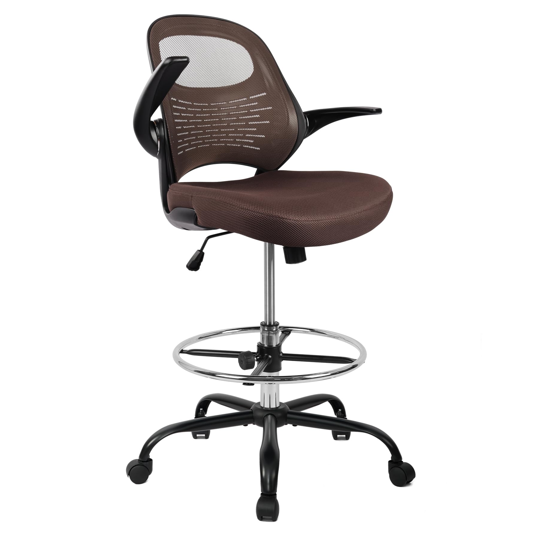 HYLONE Adjustable Drafting Stool - Heavy Duty Standing Desk Chair with Footrest for Office, Gaming & Home Use - Ergonomic Tall Chair for Architects, Artists & Professionals