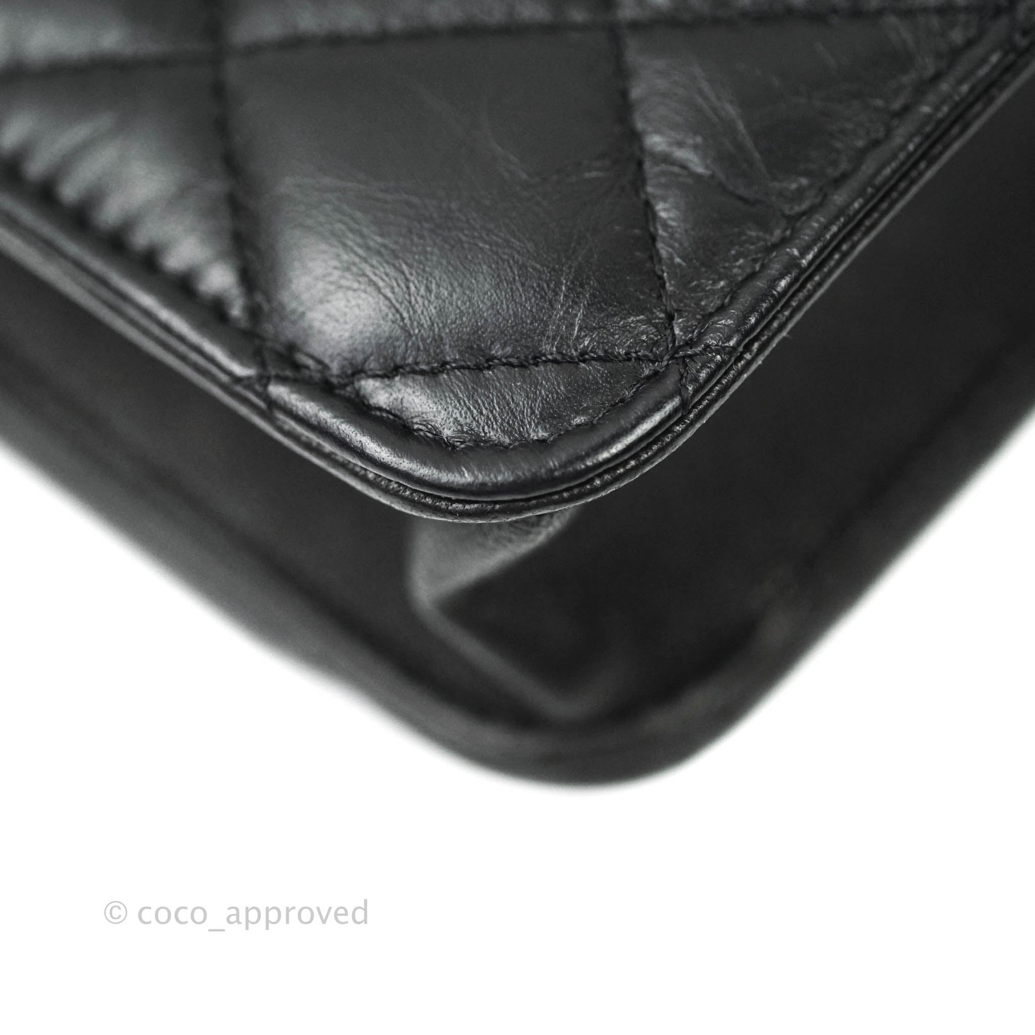 Chanel Aged Calfskin Quilted Reissue Wallet On Chain WOC Bag with Black Gold Hardware - Luxury Crossbody Purse for Women, Perfect for Evening Events & Date Nights