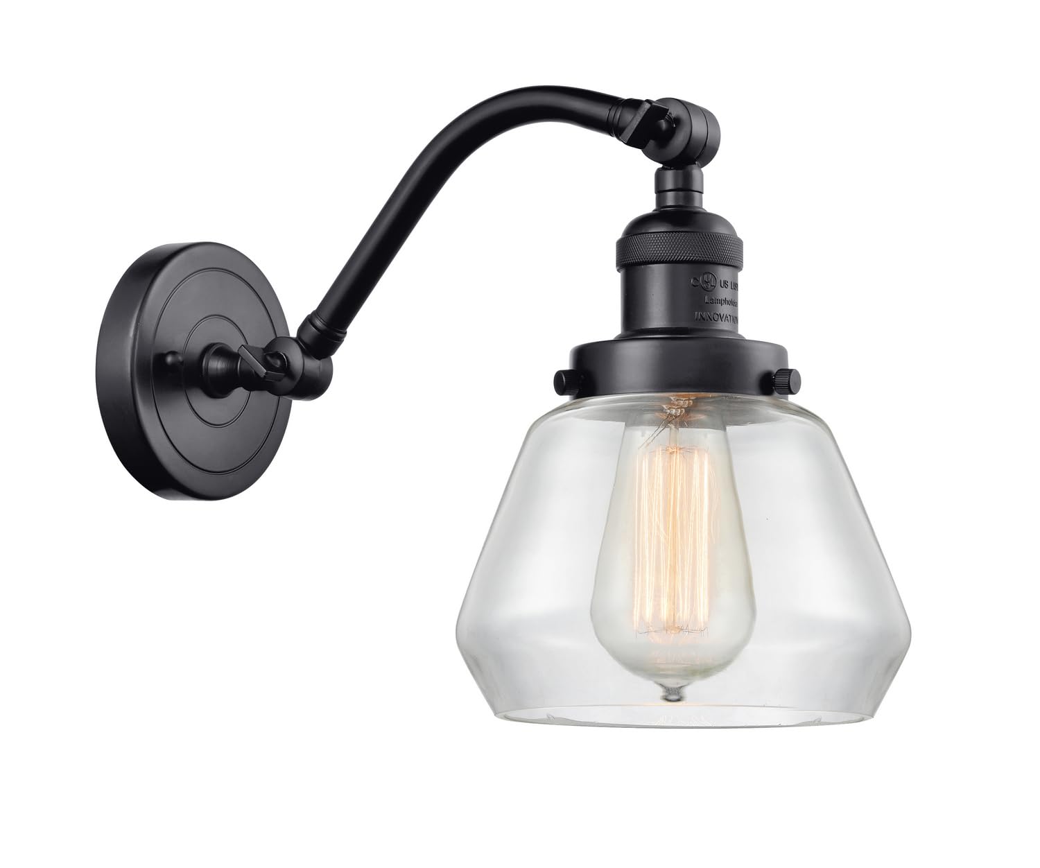 515-1W-BK-G172-LED Bare Bulb 1 Light Cord Set in Matte Black - Vintage Edison Bulb Lighting for Home Decor, Cafe, Restaurant & Industrial Style Spaces