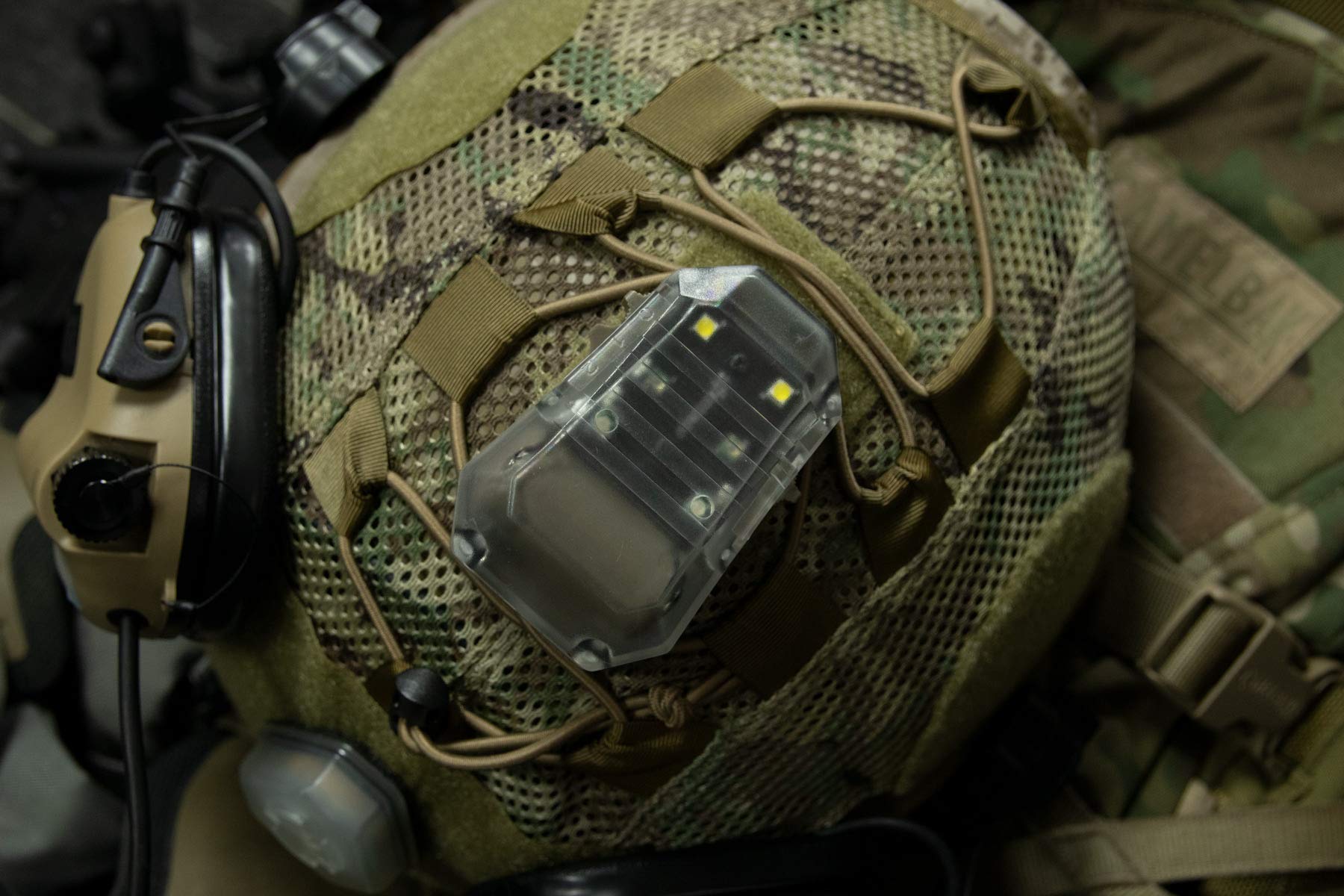 ArmorMason Gen 4 IR + Visible LED IFF Helmet Strobe Light - Black Body with Green LED for Military, Tactical & Airsoft Operations
