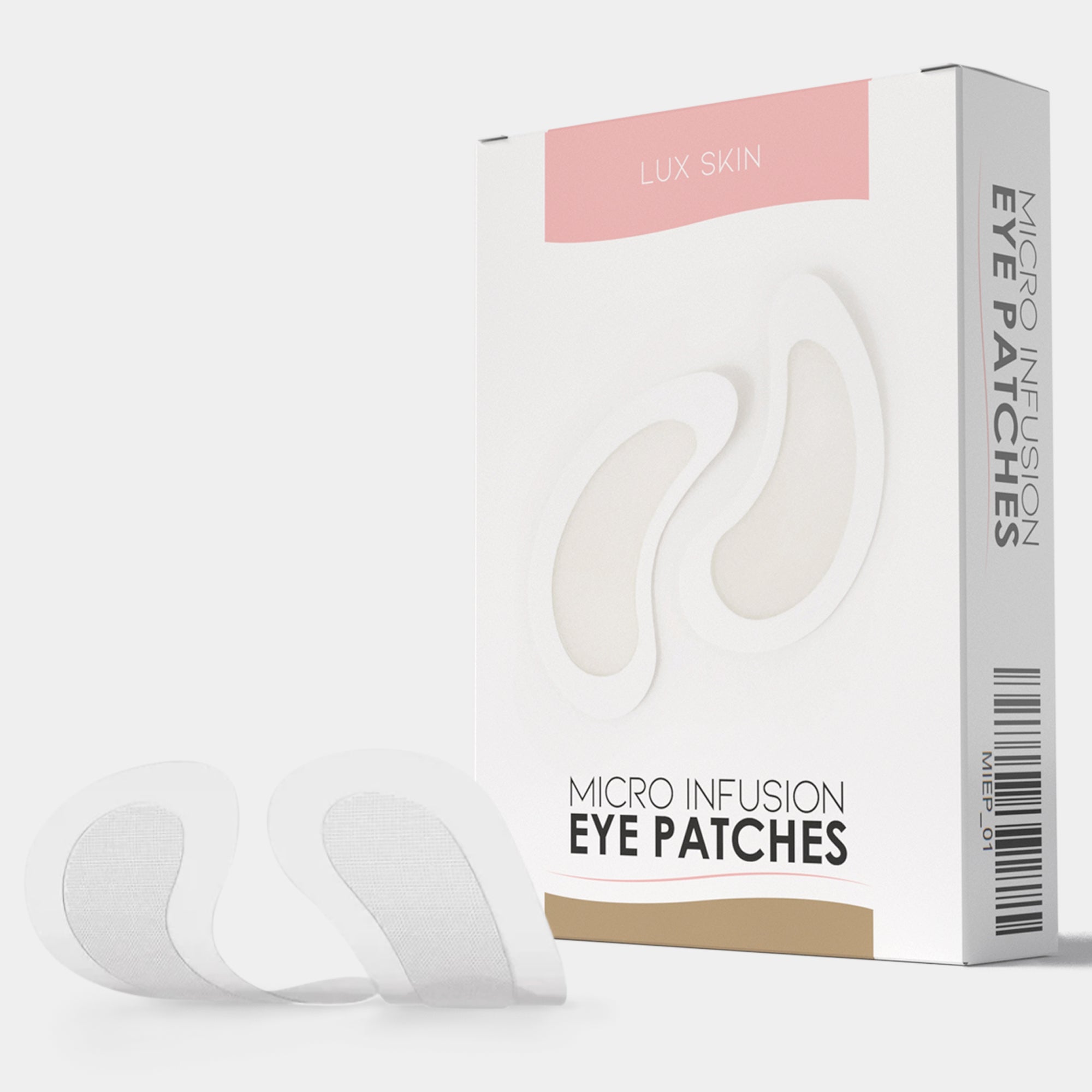 LUX SKIN® Micro Infusion Eye Patches for Dark Circles & Puffiness - Hydrating Under Eye Treatment for Wrinkles & Fine Lines - Perfect for Night Routine & Travel Skincare
