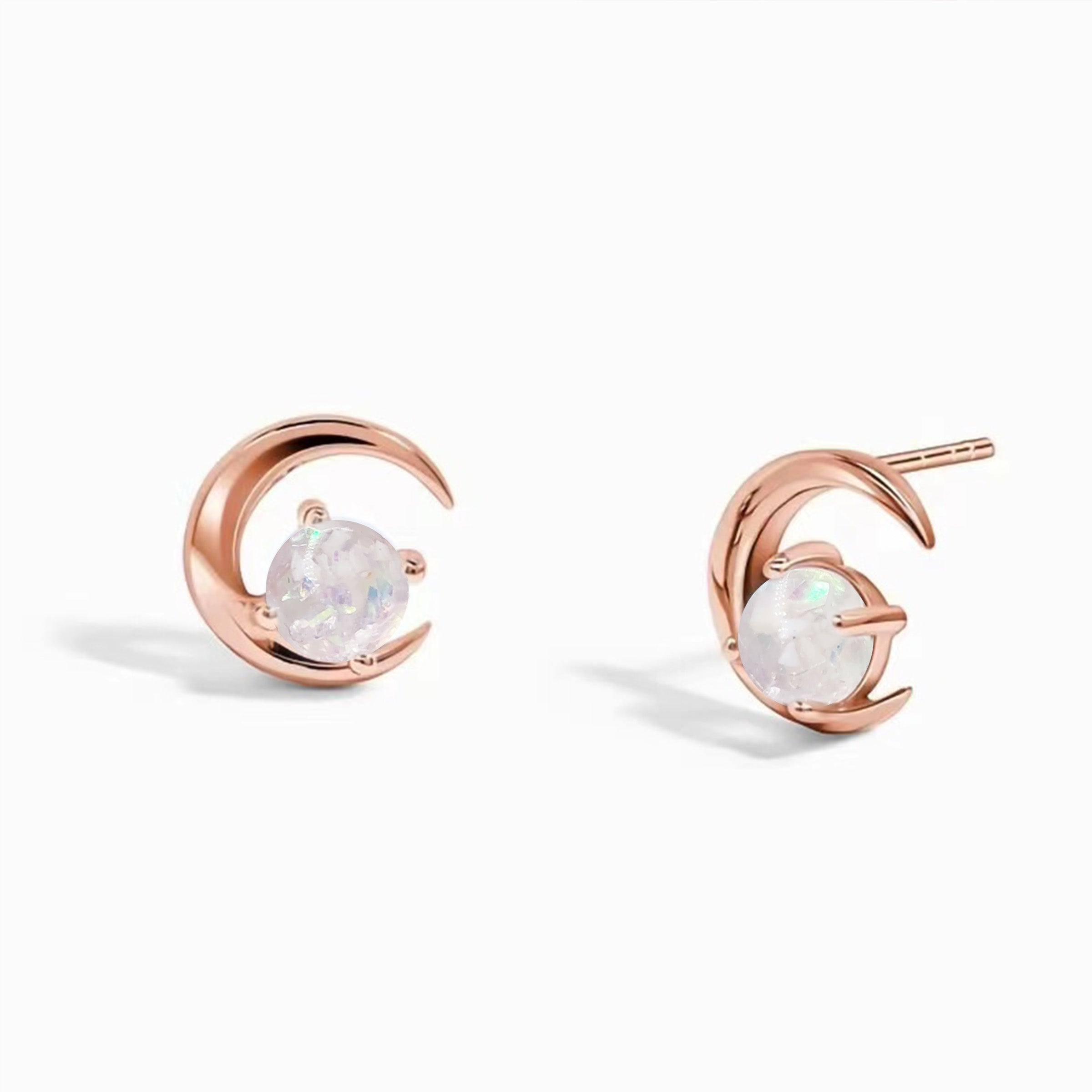 Moonlit Embrace: Elegant Ashes Stud Earrings for Women - Perfect for Casual Wear, Parties & Gifting