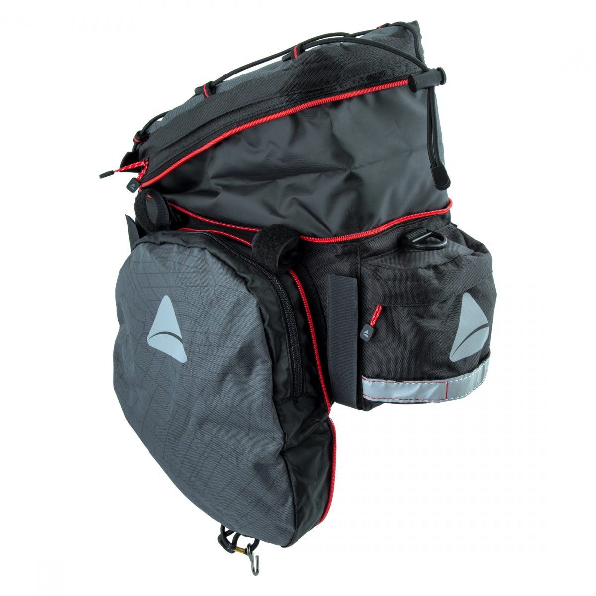 Axiom Seymour Oceanweave EXP 19+ Waterproof Trunk Bag - 7.9x11.8x5.9 Inch Bike Storage with Velcro Straps (Grey/Black) - Perfect for Cycling, Commuting & Outdoor Adventures