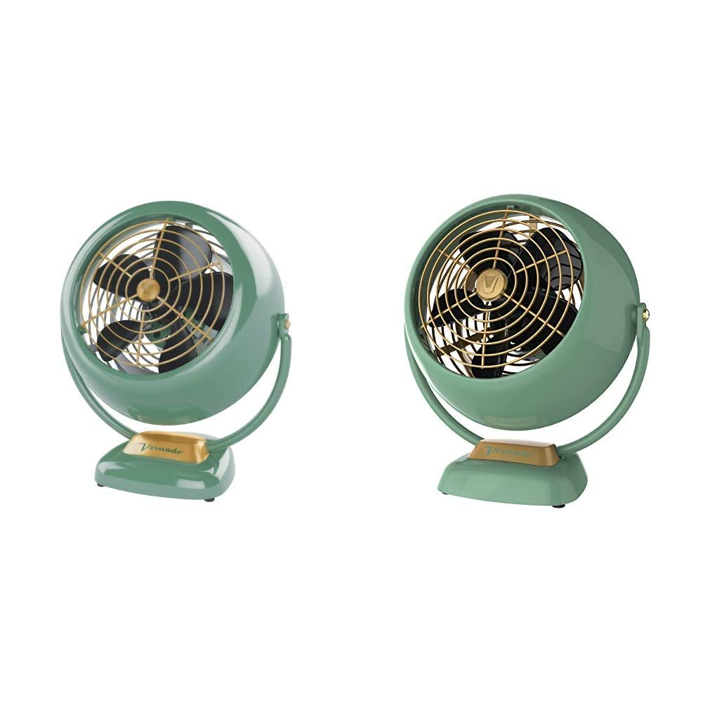 Vornado VFAN Vintage Air Circulator Fan - Classic Green Retro Style for Home & Office Cooling | VFAN Jr. Compact Version for Bedroom, Dorm, or Small Spaces | Energy Efficient Quiet Operation