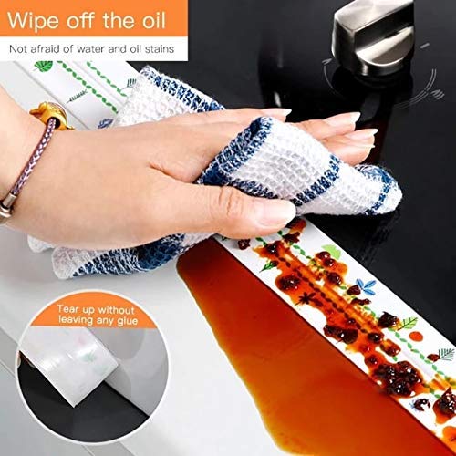 Oil Proof Caulk Tape Strip - PVC Self Adhesive Waterproof Sealing Tape for Kitchen Sink, Toilet, Bathroom, Shower & Bathtub - Prevents Leaks & Mold Growth in Wet Areas