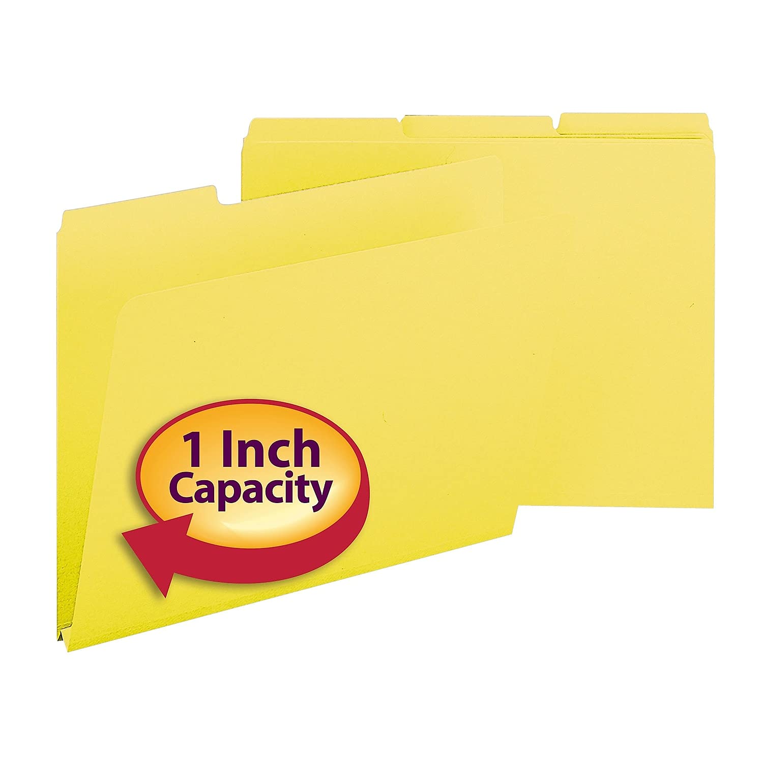 SMEAD SMD21562 Heavy Pressboard Self Tab File Folders - Letter Size, 1/3 Cut, 100-Pack for Office, School, and Home Organization - Perfect for Filing Documents, Records, and Papers