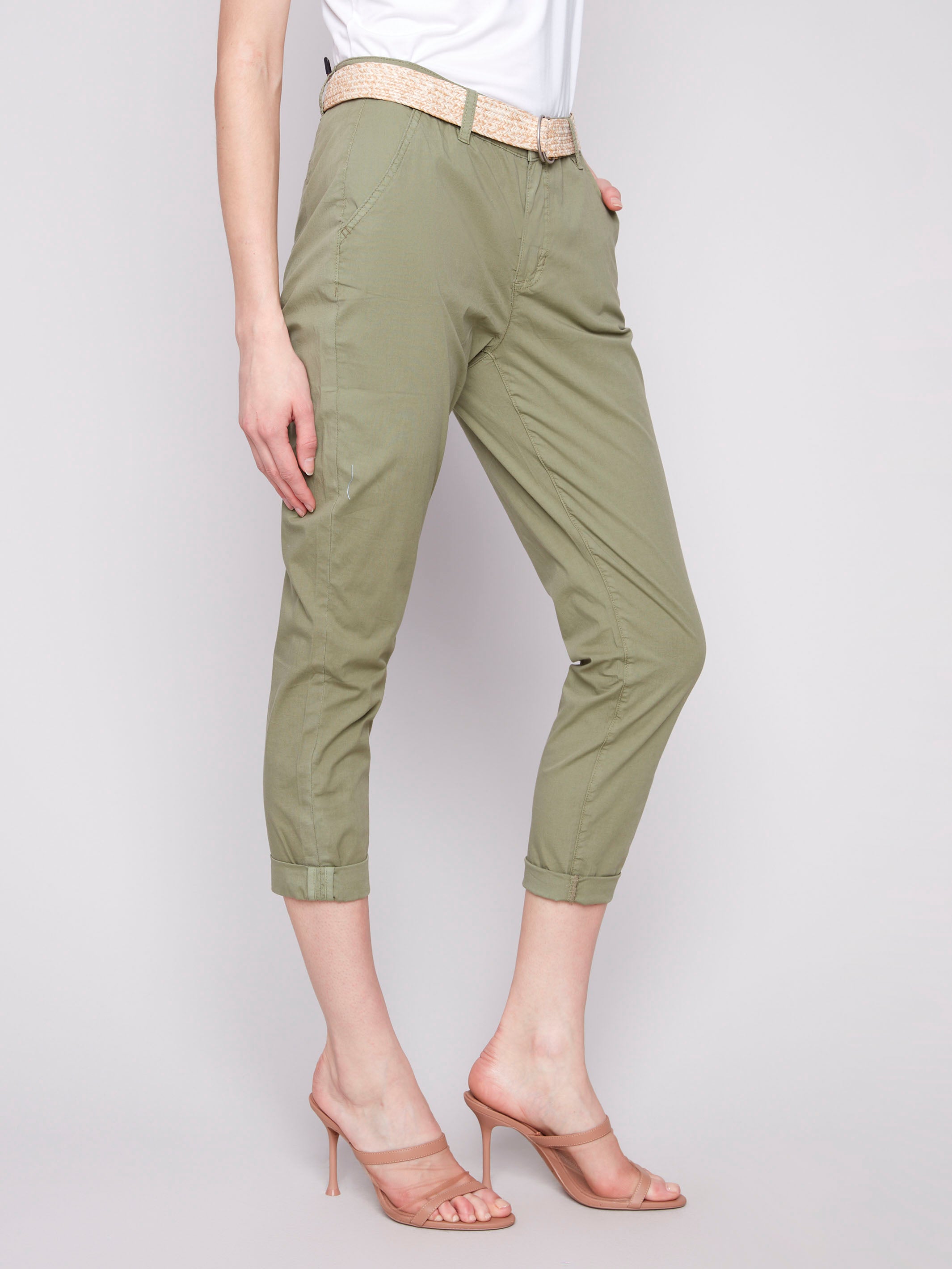 Slim Fit Men's Dress Pants with Belt - Premium Celadon Green Office & Business Casual Trousers for Work & Formal Occasions