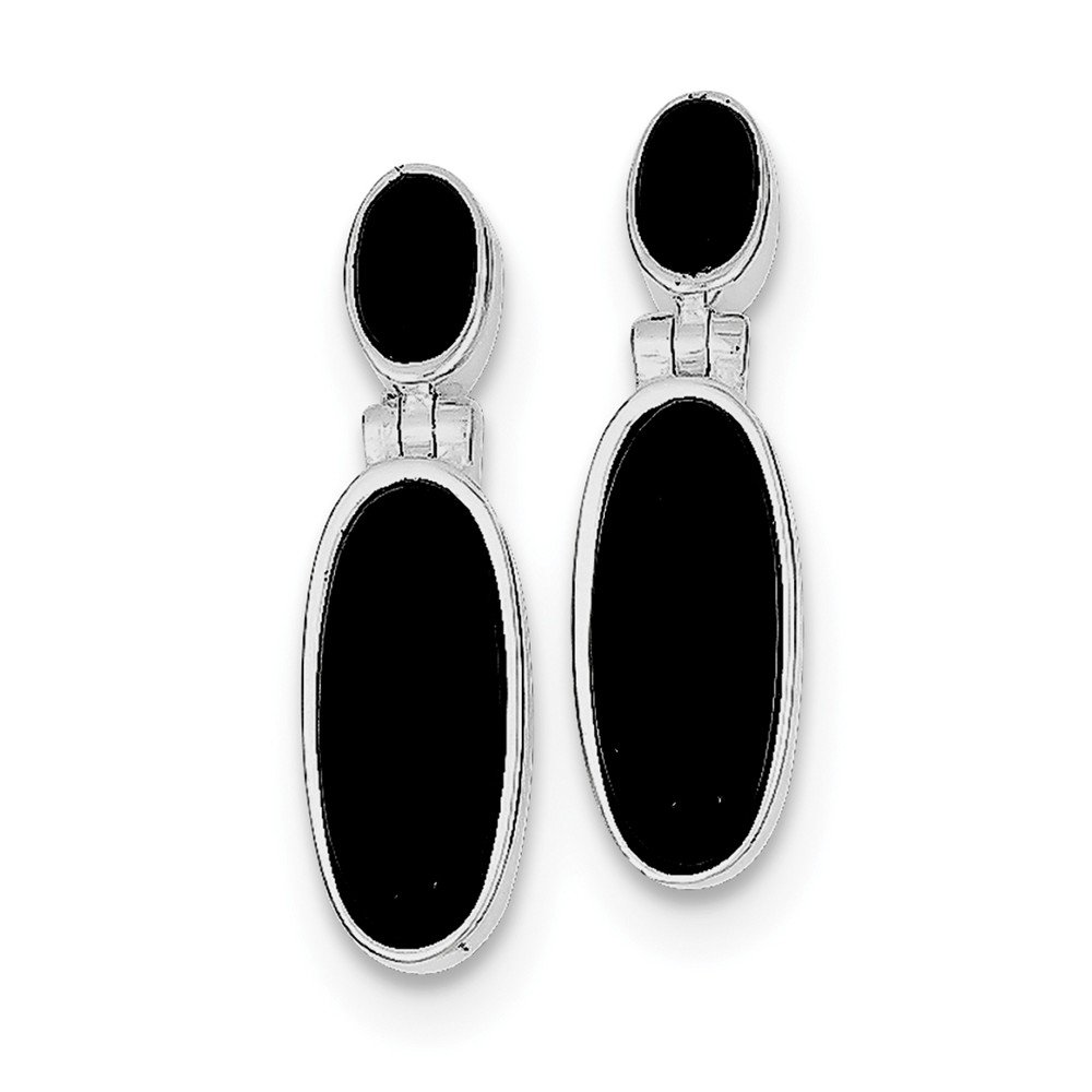 925 Sterling Silver Onyx Double Drop Earrings for Women | Elegant Gothic Jewelry for Parties, Weddings & Evening Events