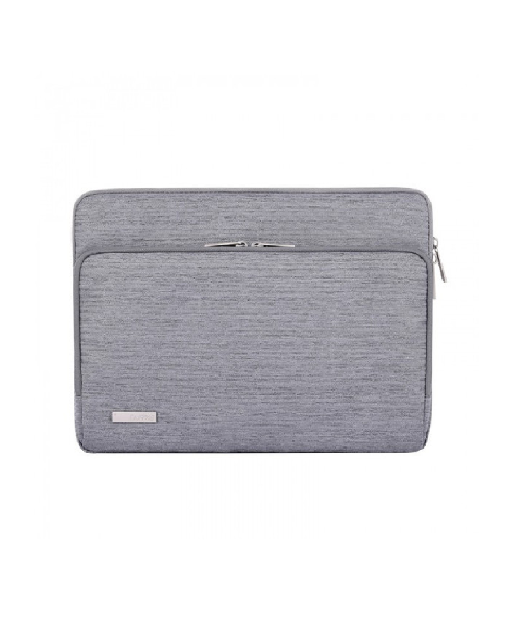 Premium Canvas Laptop Bag for Men & Women - Durable Grey Computer Briefcase for Work, School & Travel - Stylish & Lightweight 15.6 Inch Laptop Messenger Bag