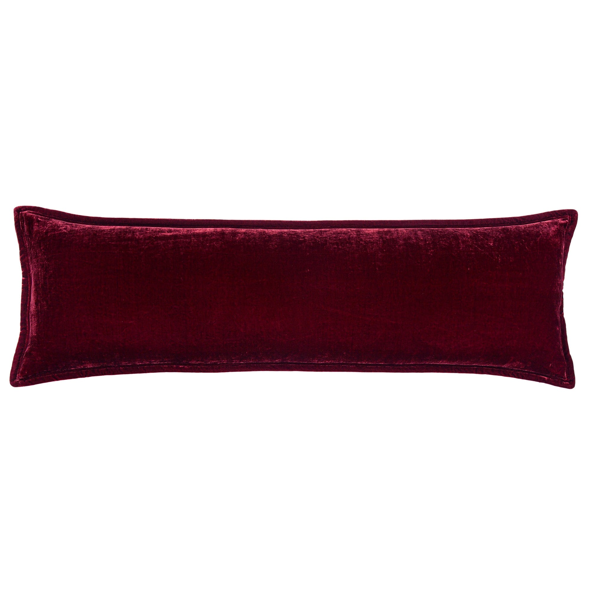 Stella Faux Silk Velvet Long Lumbar Pillow - Luxury Decorative Cushion for Sofa, Bed & Home Decor - Perfect for Living Room, Bedroom & Office
