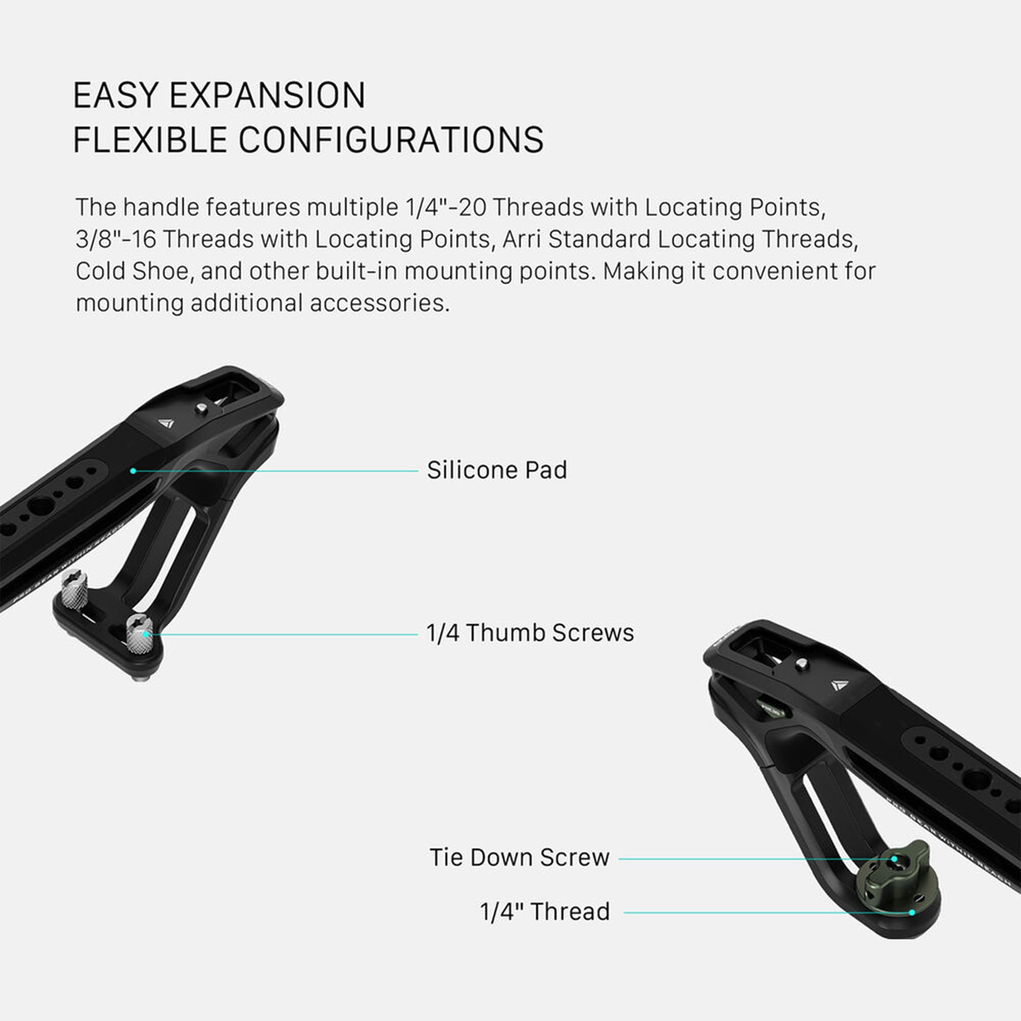 Tilta Xeno Top Handle with NATO Clamp - Black | Camera Rig Handle for DSLR & Mirrorless Cameras | Perfect for Filmmaking, Vlogging & Photography