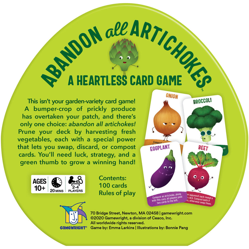 Abandon All Artichokes Card Game - Fun Family Strategy Game for Kids & Adults - Perfect for Game Nights, Parties & Travel Entertainment