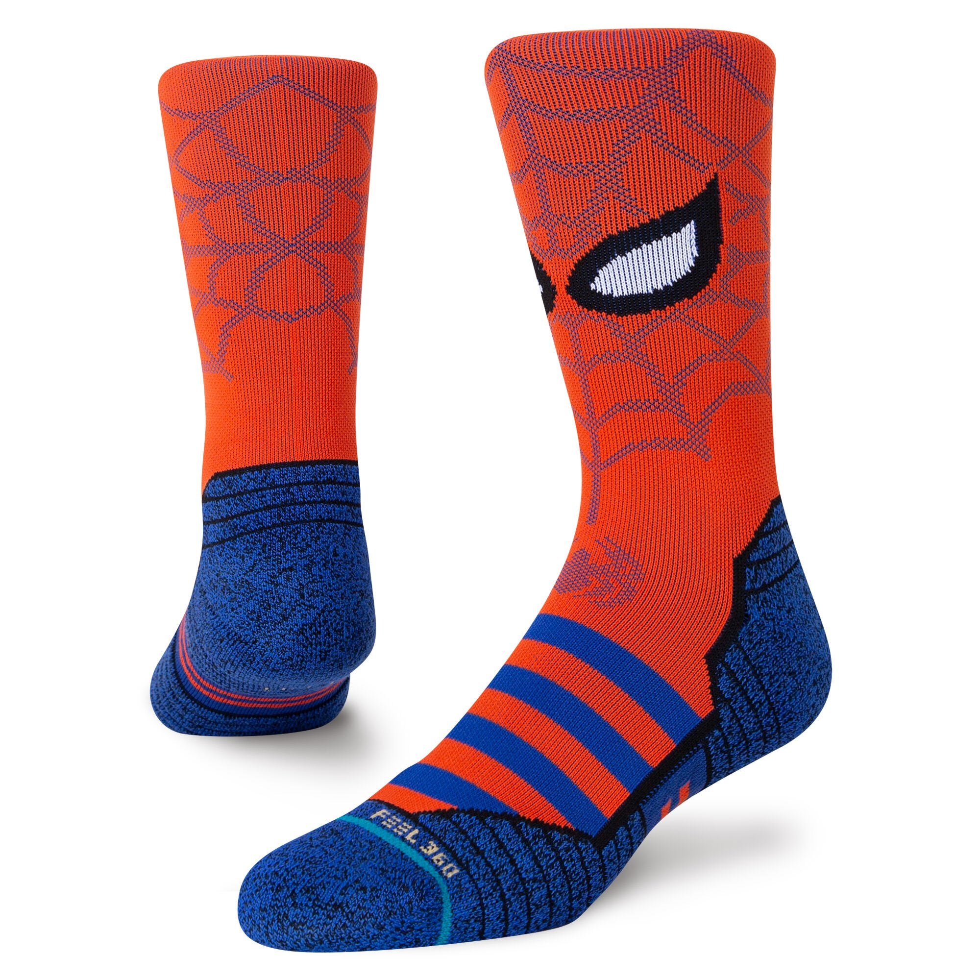 Stance Marvel Spiderman Crew Socks for Men & Women - Superhero Themed Cotton Socks for Everyday Wear, Cosplay & Gift Giving