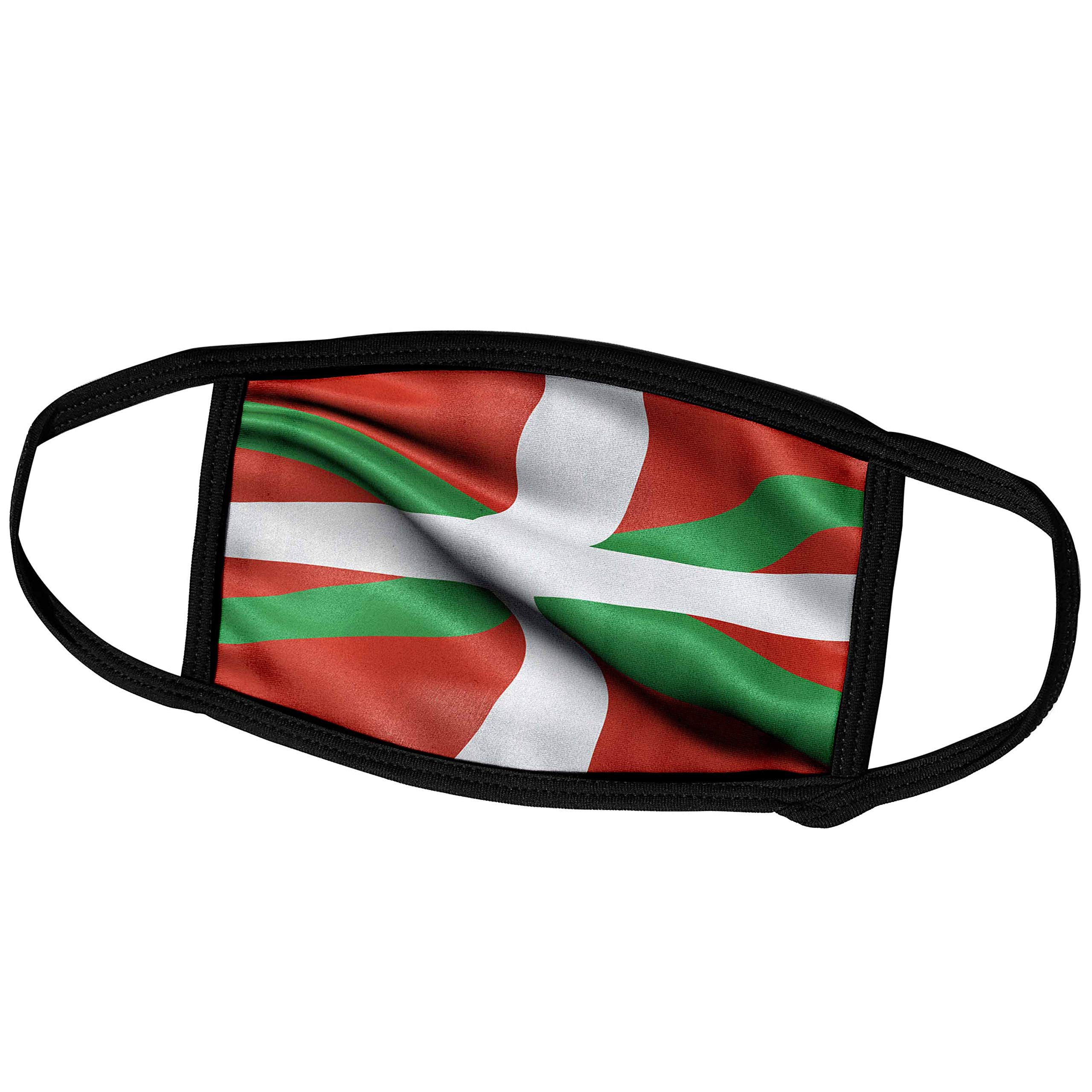 3D Rose Basque Country Flag Waving in The Wind Face Masks - Reusable Cloth Face Coverings for Adults & Teens - Perfect for Travel, Sports, and Cultural Events
