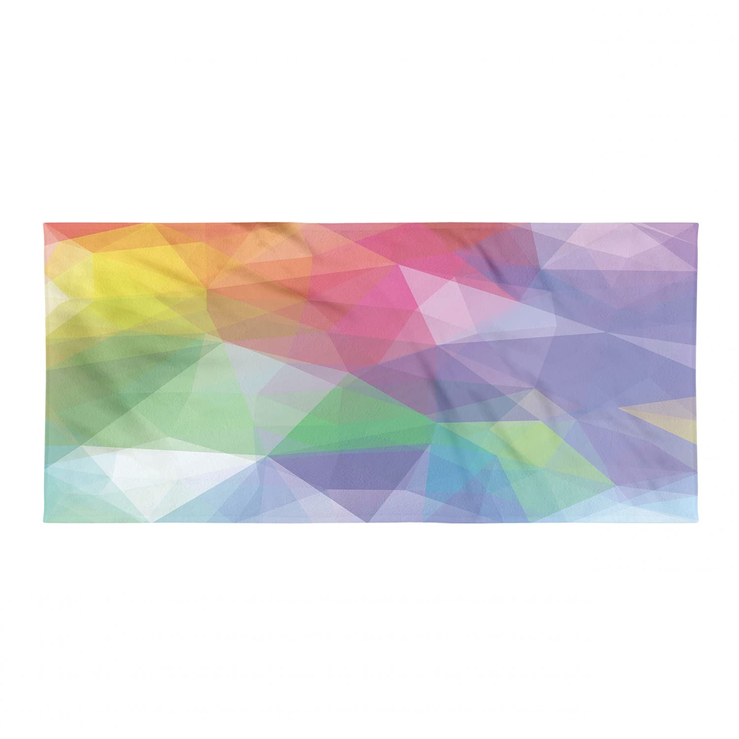 Ambesonne Abstract Hiking Towel - Quick Dry Lightweight Microfiber for Camping, Backpacking & Sports | Fractal Triangle Design with Trippy Effects | Perfect for Outdoor Adventures, Gym & Beach