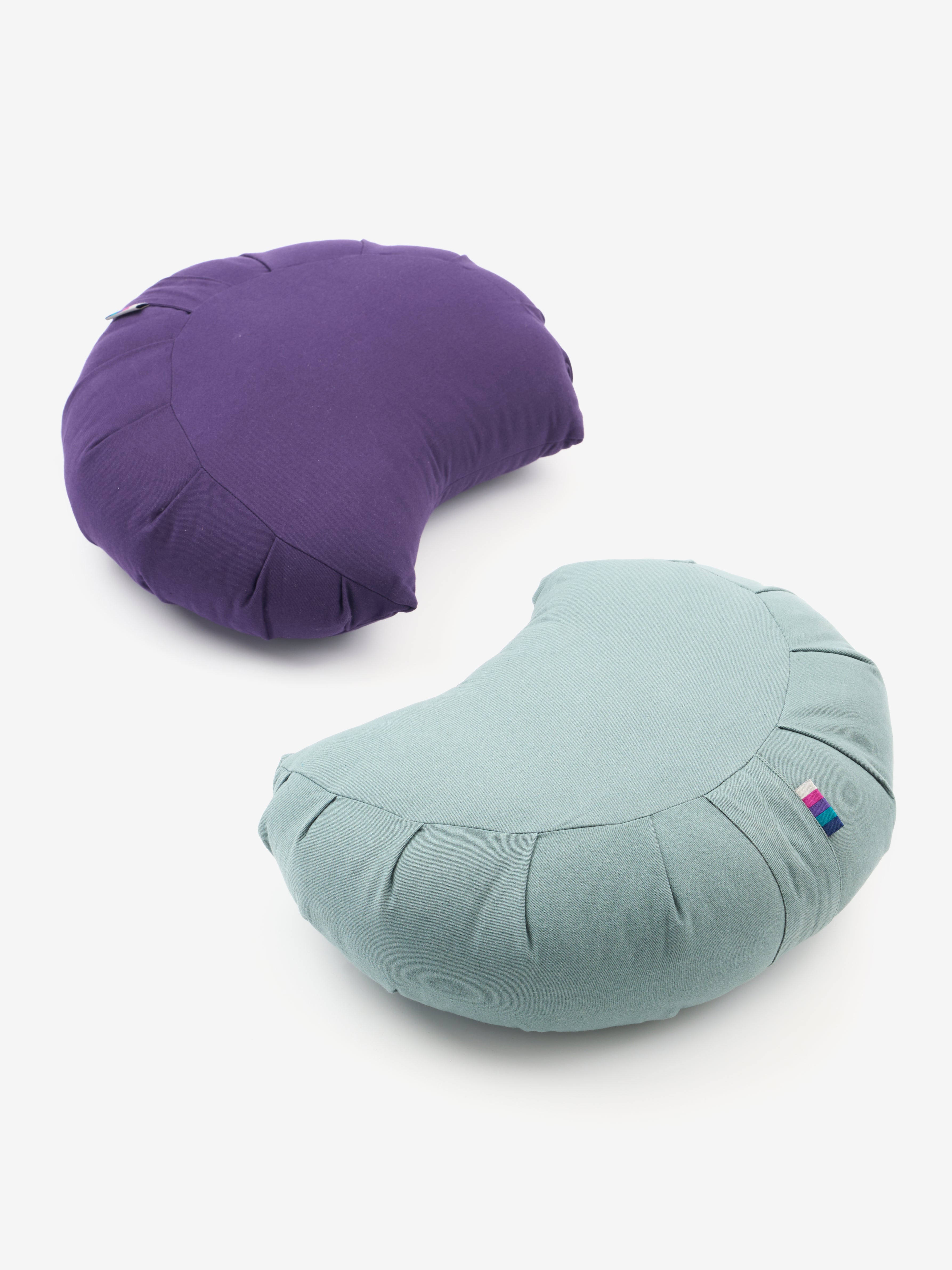 Yogamatters Organic Cotton Crescent Meditation Cushion - Set of 10 for Yoga Studios, Meditation Classes & Home Practice | Eco-Friendly Yoga Bolster for Comfortable Seating
