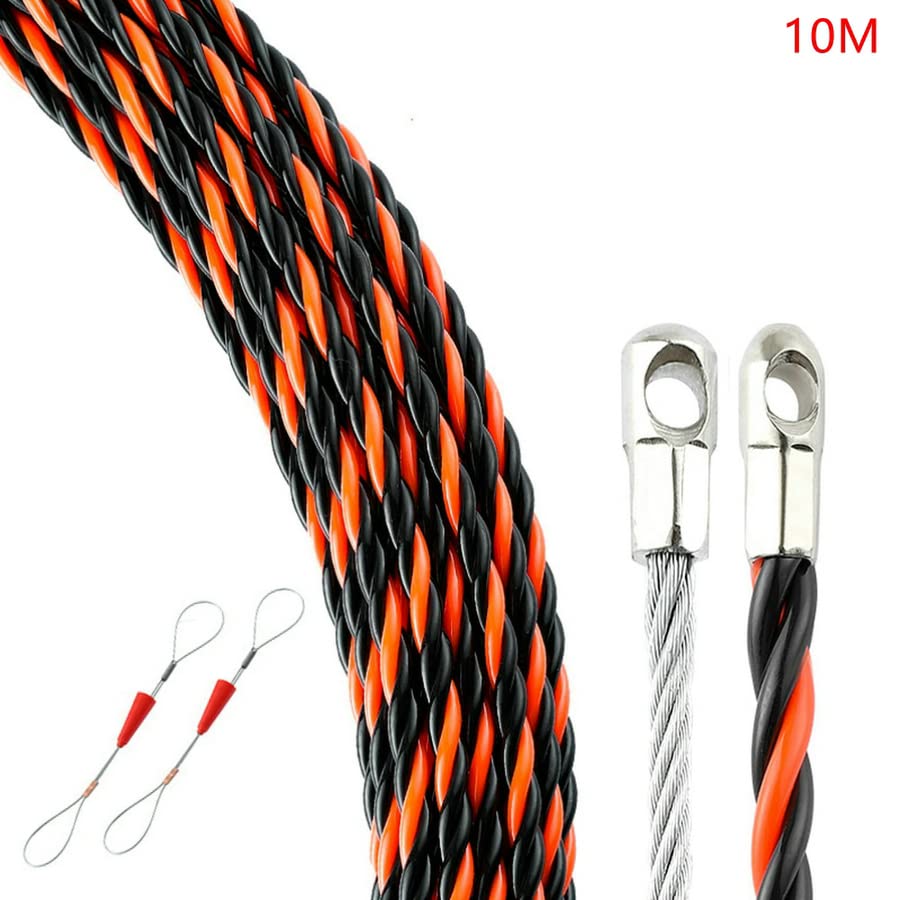 Electric Wire Threader & Cable Puller - 5/10/15/20/25/30/50M Professional Electrical Wiring Tool for Electricians - Perfect for Construction, Home Wiring & DIY Electrical Projects (10M)
