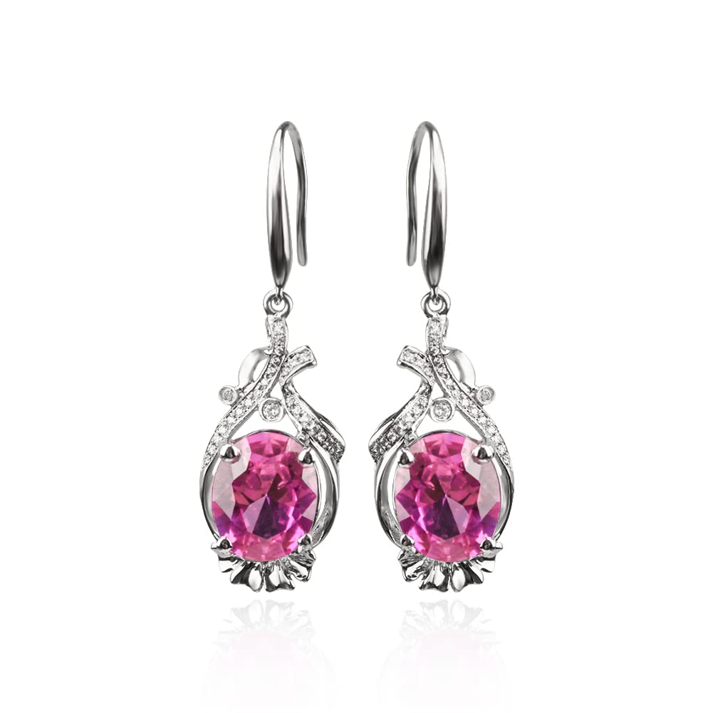 925 Sterling Silver Dangle Earrings for Women - Trendy Shiny Cubic Zirconia Drop Earrings - Perfect Gift for Birthday, Anniversary & Special Occasions