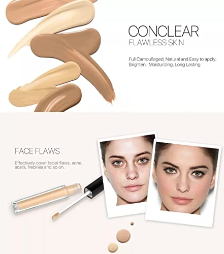 Long-Lasting Liquid Concealer for Dark Circles & Blemishes - Full Coverage, Waterproof Makeup for All-Day Wear (Perfect for Daily Use, Special Events & Photo Shoots)