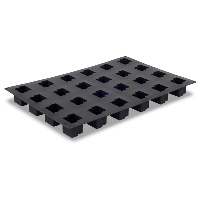 Pavoflex Silicone Indented Offset Cube 24 Forms - Non-Slip Flexible Ice Cube Tray for Cocktails, Whiskey & Beverages - Perfect for Home Bars, Parties & Gifts